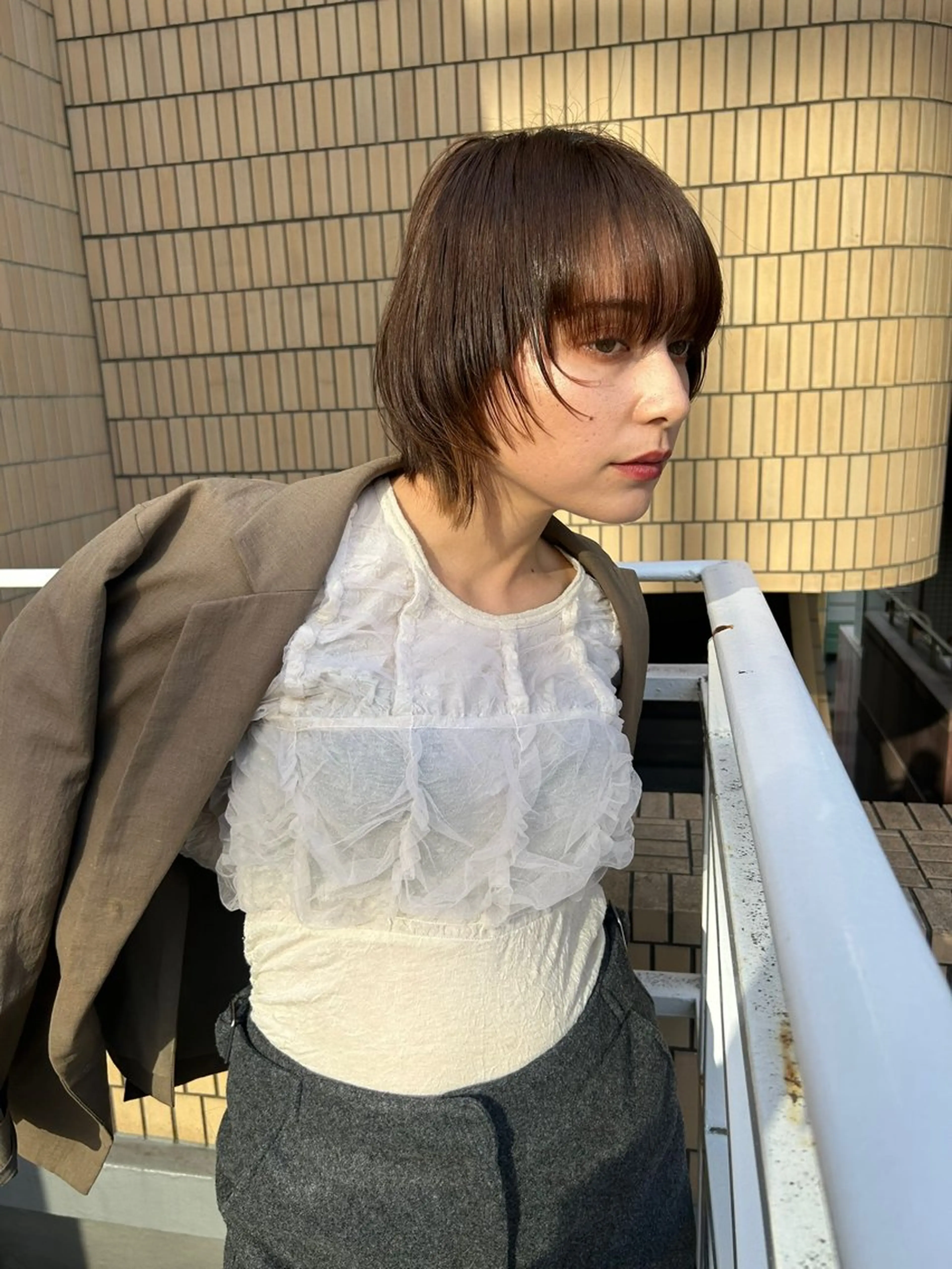 ショート カラー カット ヘアカラー トリートメント ショート/ボブ/ 心斎橋/宮脇美奈のヘアスタイル