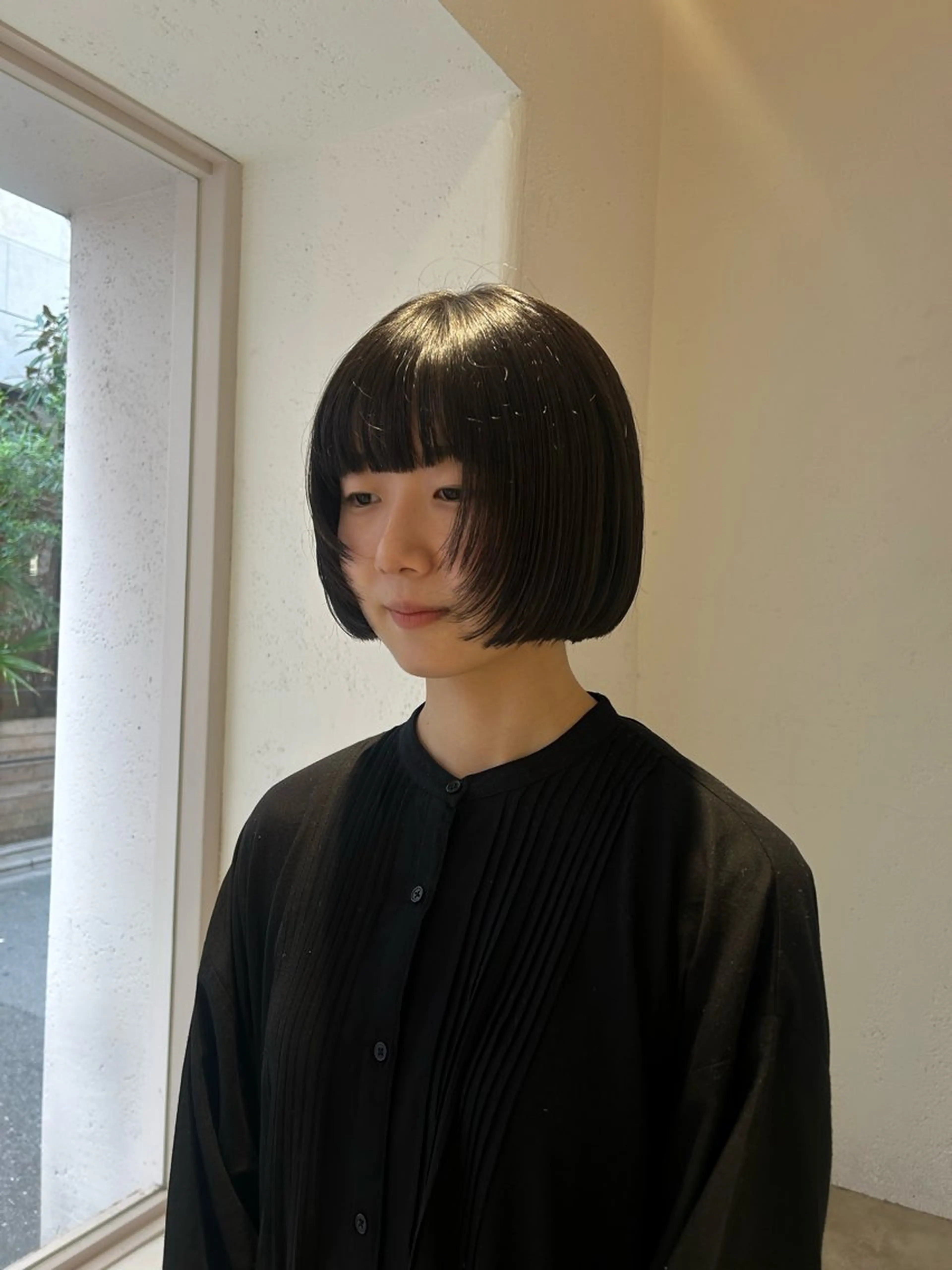 ショート ボブ 顔周りカット レイヤーカット iwami rena /Nary河原町のヘアスタイル