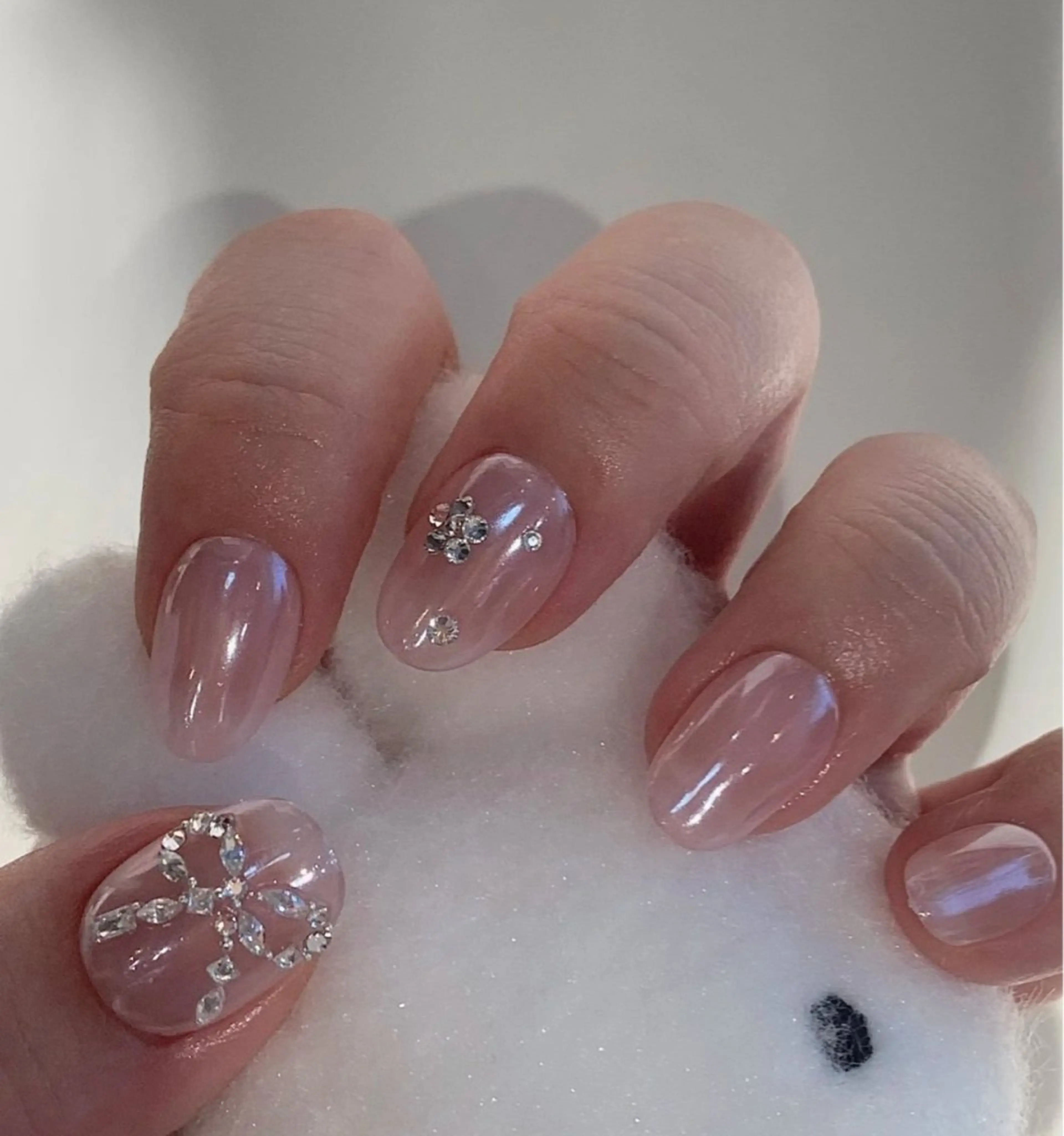 ネイル アートネイル オーロラネイル チークネイル フレンチネイル ガラスフレンチ 🎀🎀YooLi Nail Salonのネイルデザイン