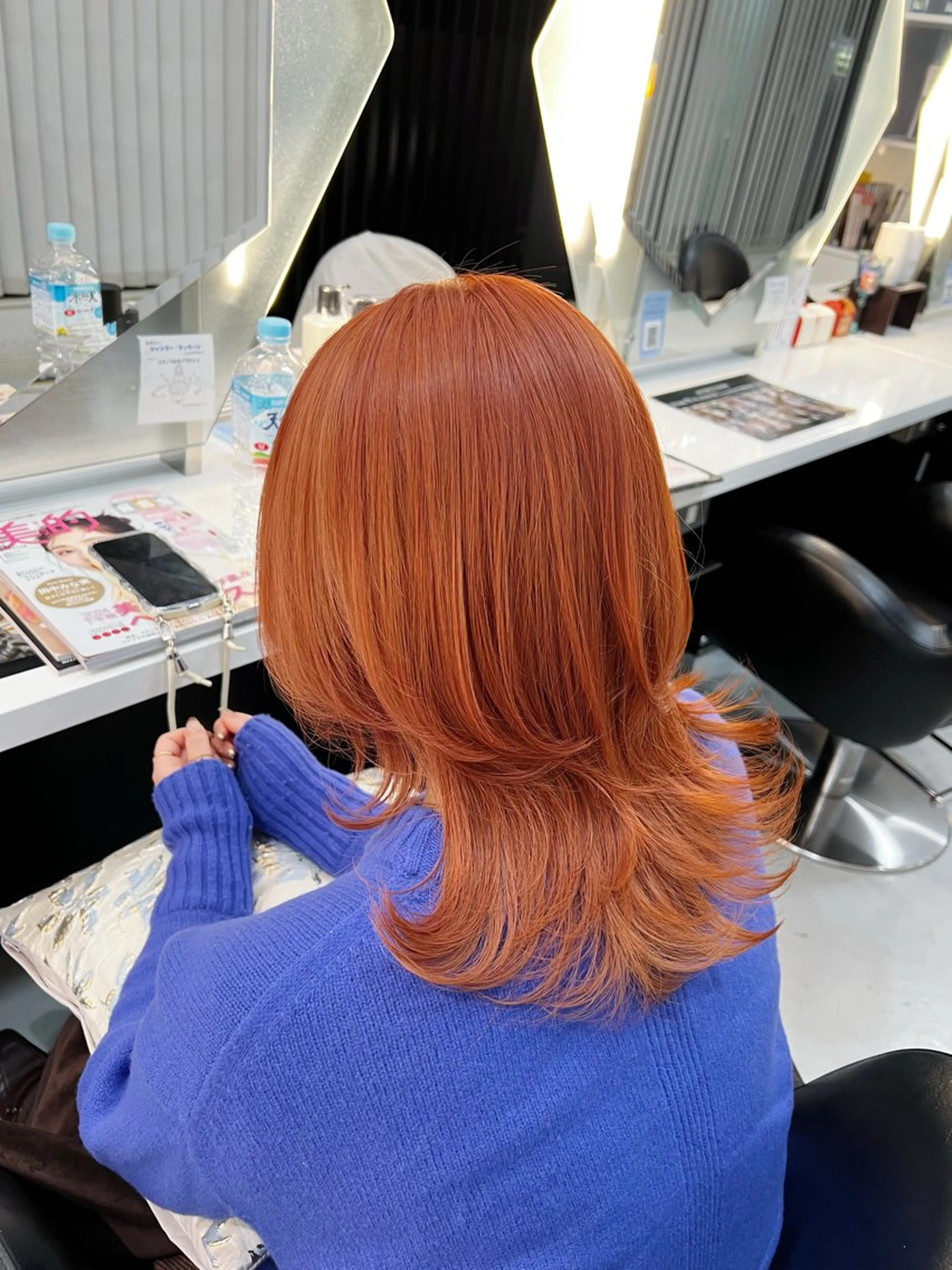 ミディアム ヘアカラー トリートメント 韓国風顔まわり/ベー ジュ/マツエク♡美咲のヘアスタイル