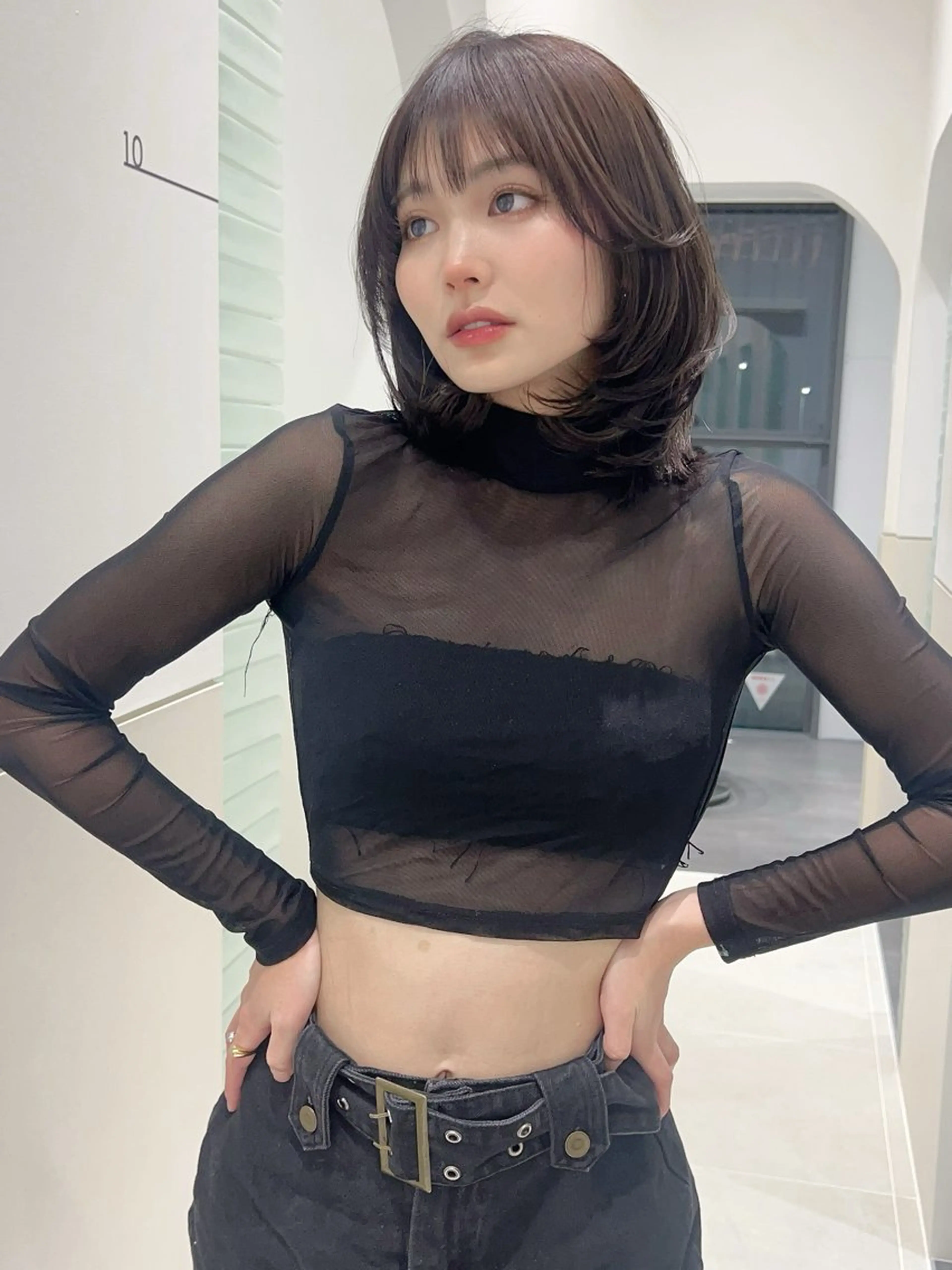 ミディアム 銀座/韓国/ワンホン 🤍艶髪🖤nahoのヘアスタイル