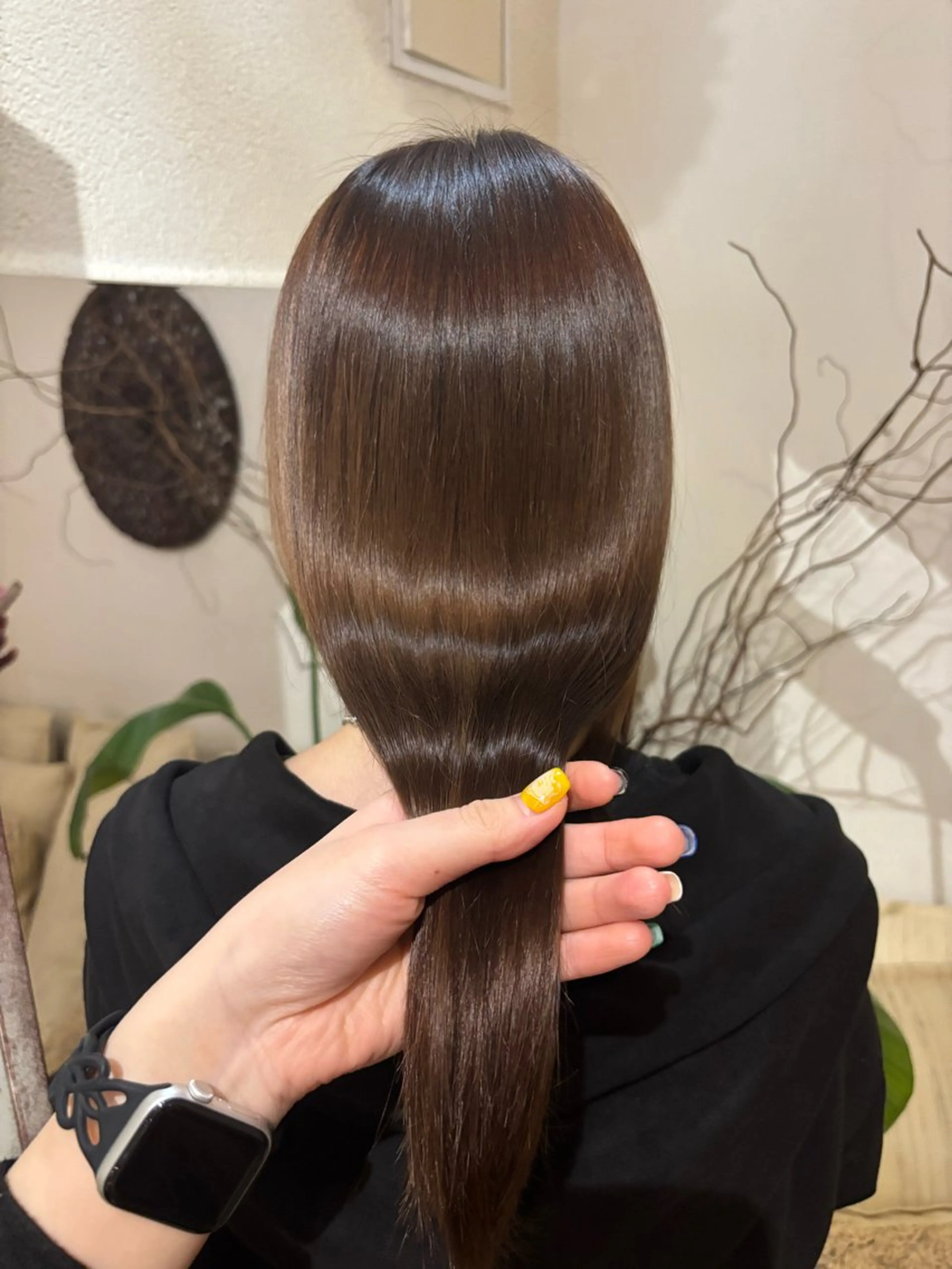 セミロング カラー ヘアカラー 道添 怜奈のヘアスタイル