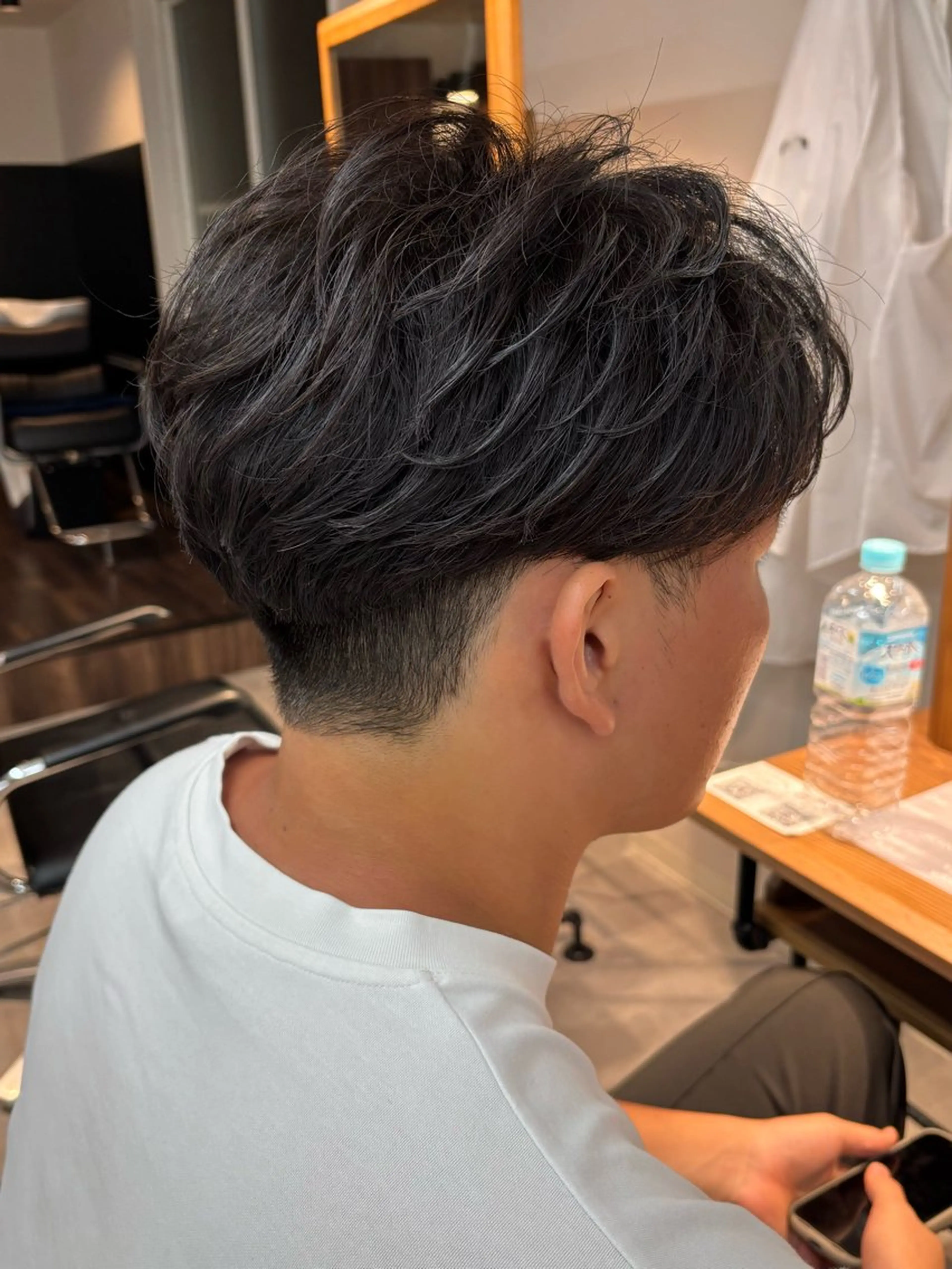 メンズ フェザーパーマ メンズパーマ カット フェザーパーマ/短髪 /メンズカット/保立のヘアスタイル