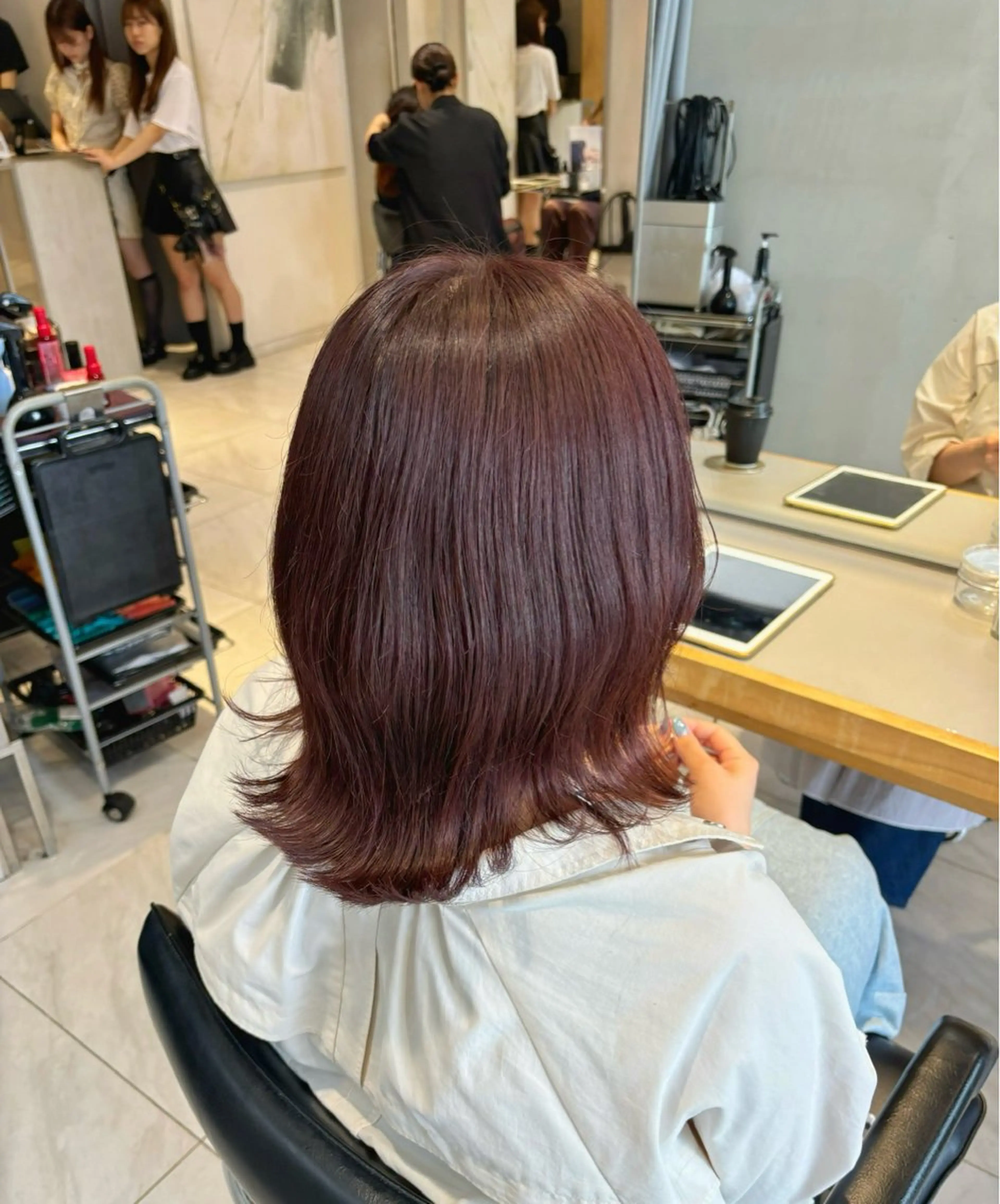 ミディアム カラー ヘアアレンジ 艶髪/レイヤーカット 🐣misakiのヘアスタイル