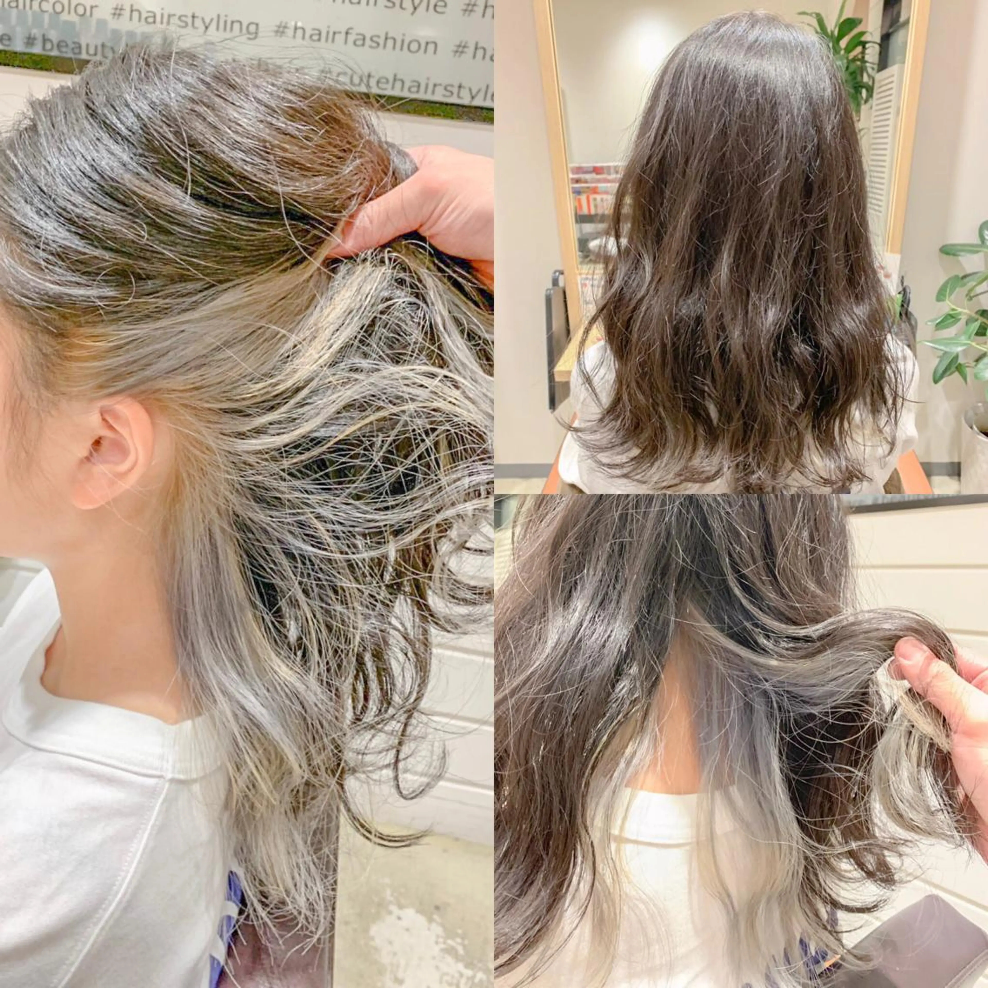 ロング カラー インナーカラー シルバー 北村 直人のヘアスタイル
