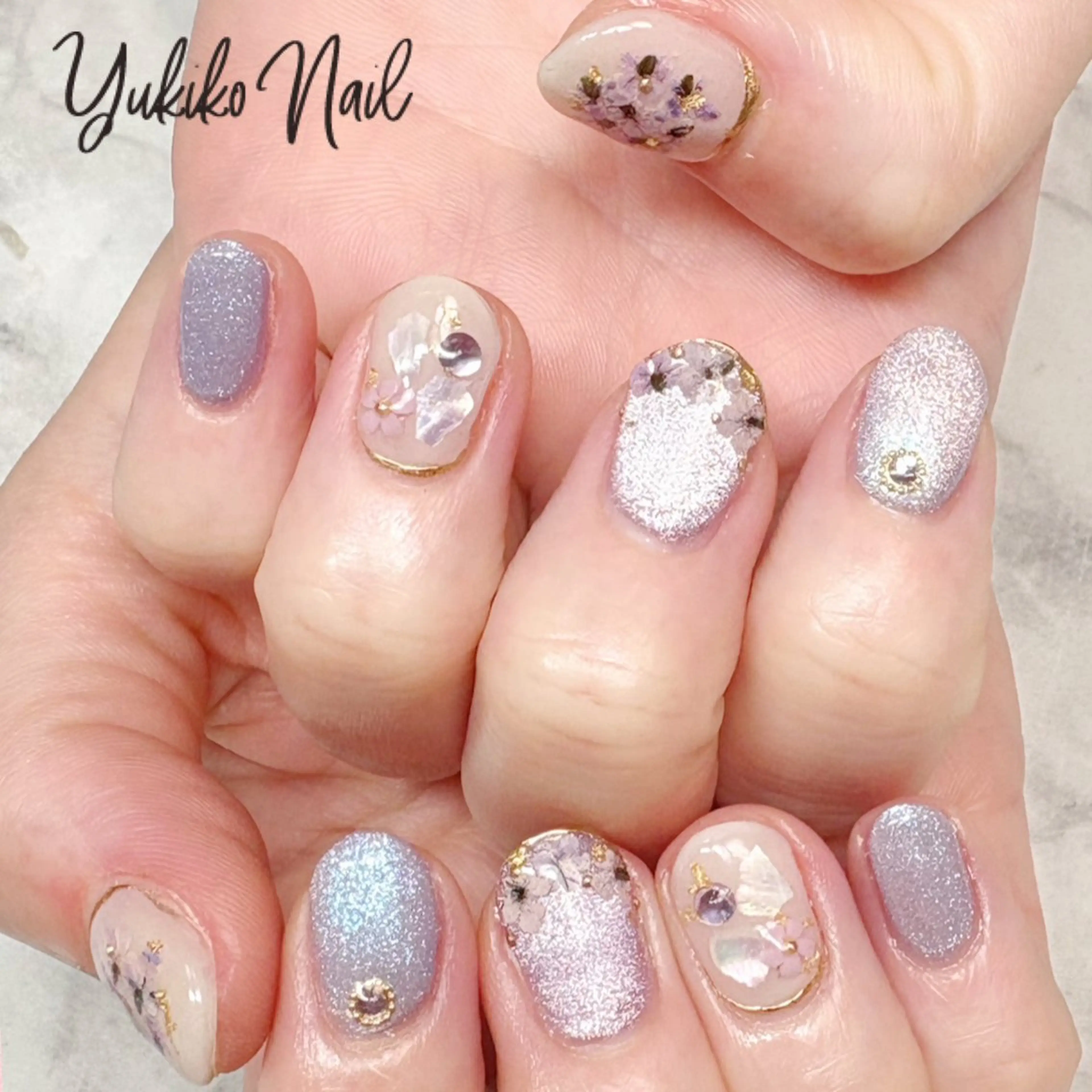 ネイル フラワーネイル マグネットネイル ハンドネイル ユキコ ネイルのネイルデザイン