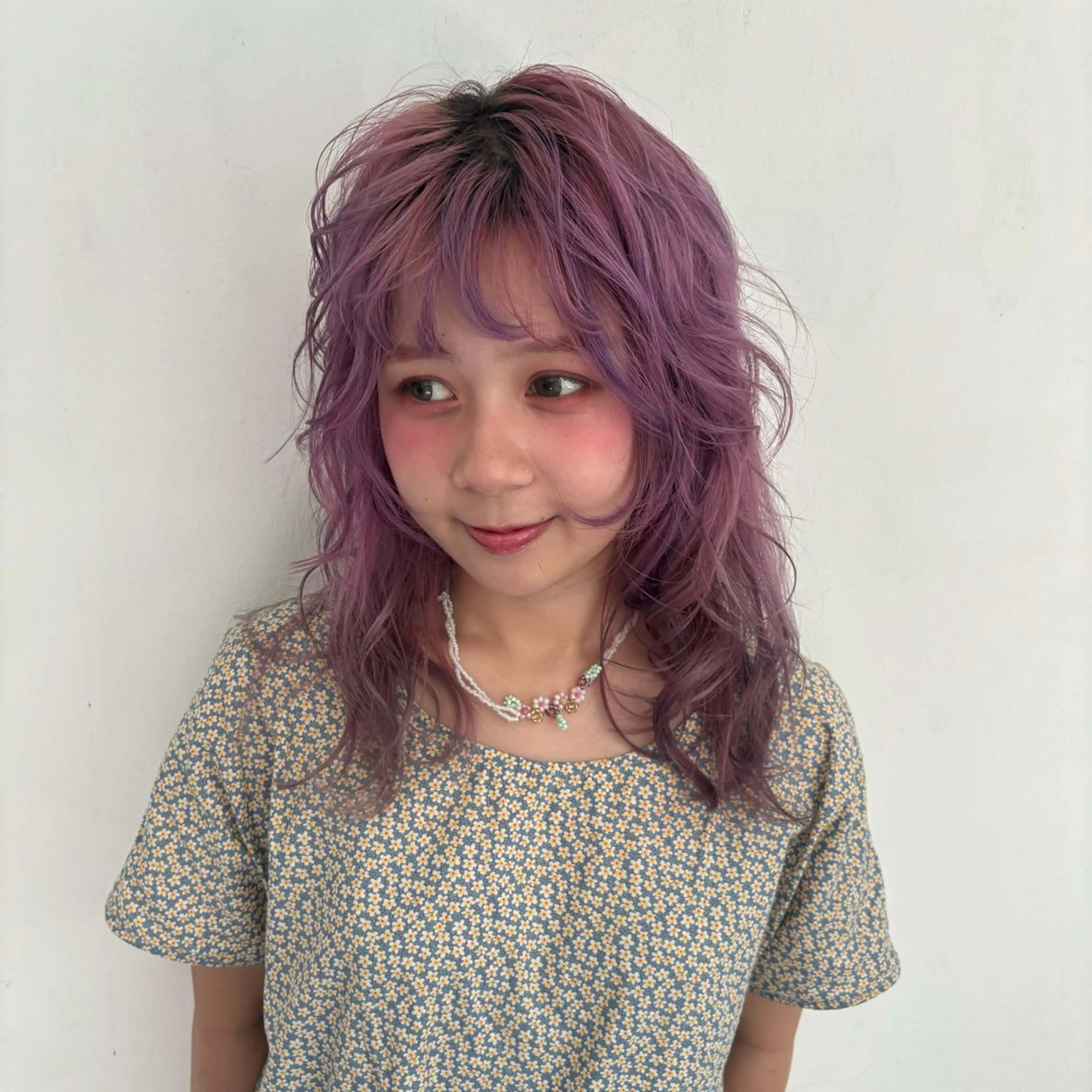 セミロング カラー ヘアアレンジ ヘアカラー ニュアンスカラー🧶 nanacoのヘアスタイル