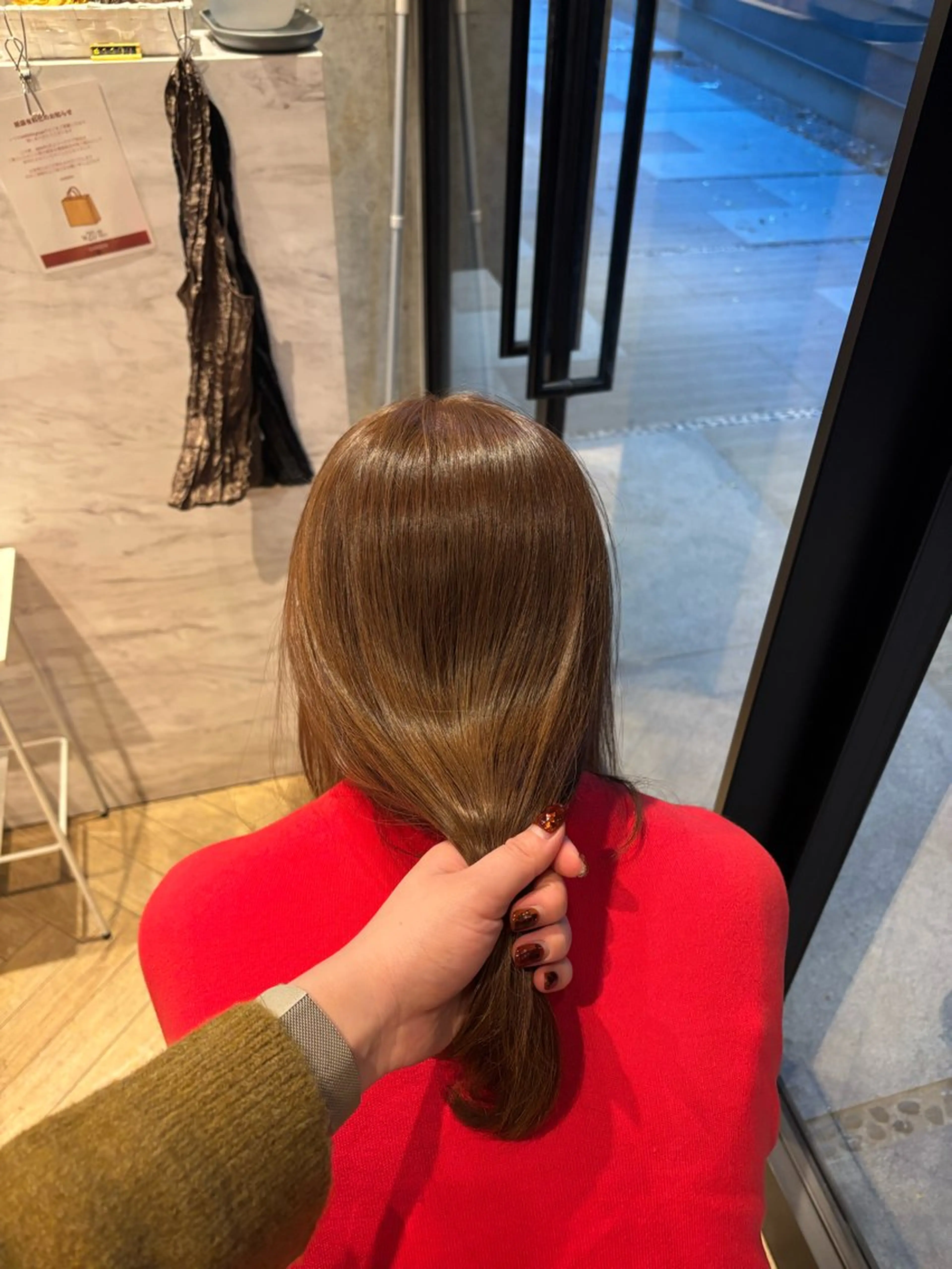 セミロング ヘアカラー トリートメント 透明感カラー🤎/ ツヤカラー/さくらのヘアスタイル