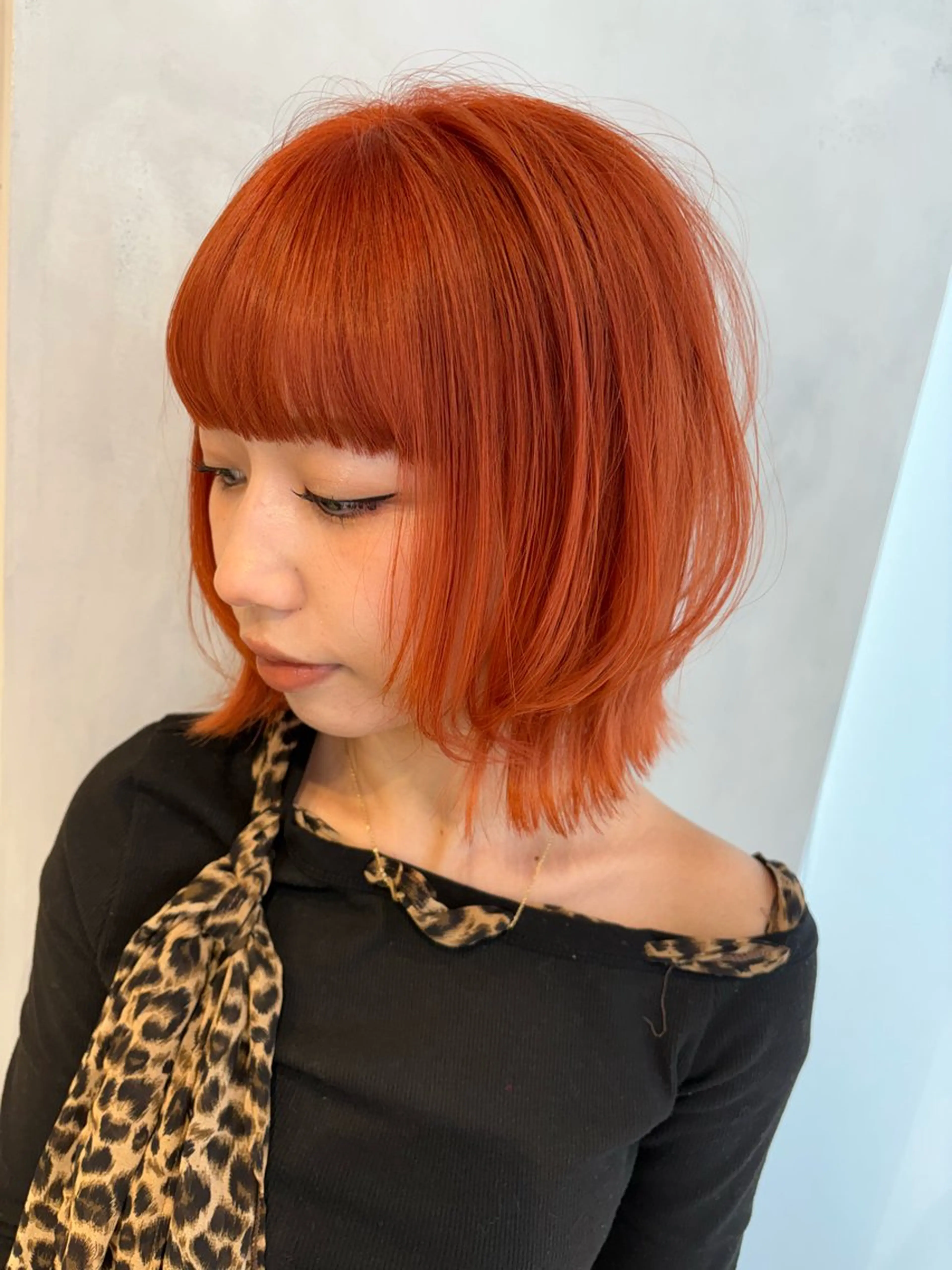 ミディアム ボブレイヤー ボブ レイヤーカット カット ヘアカラー 渋谷ハイトーン/ デザインカラー阿部のヘアスタイル