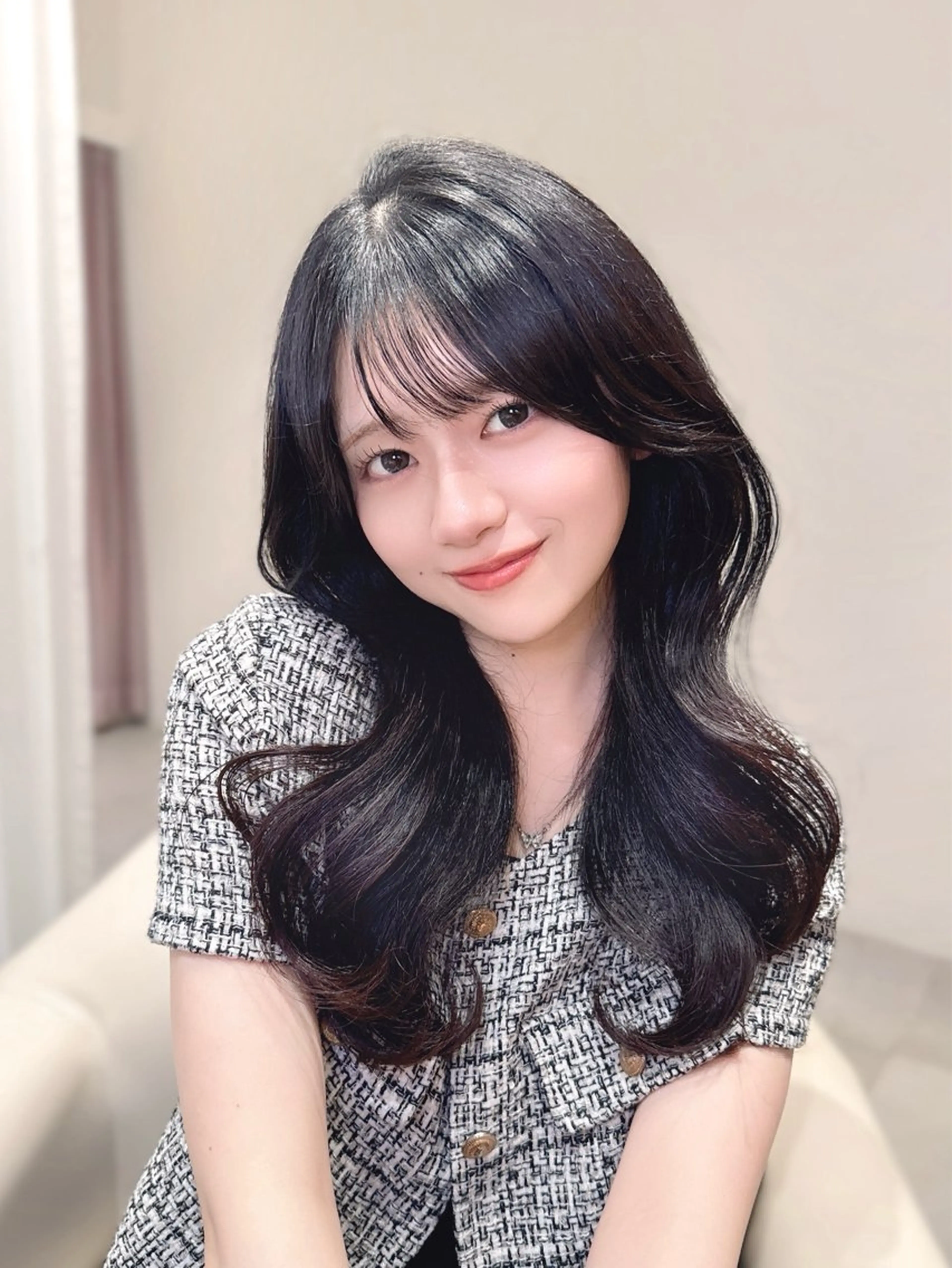 ロング カラー カット ヘアカラー トリートメント ヘッドスパ ヘアセット 韓国ヘア/レイヤー/ 顔まわり/りょーとのヘアスタイル