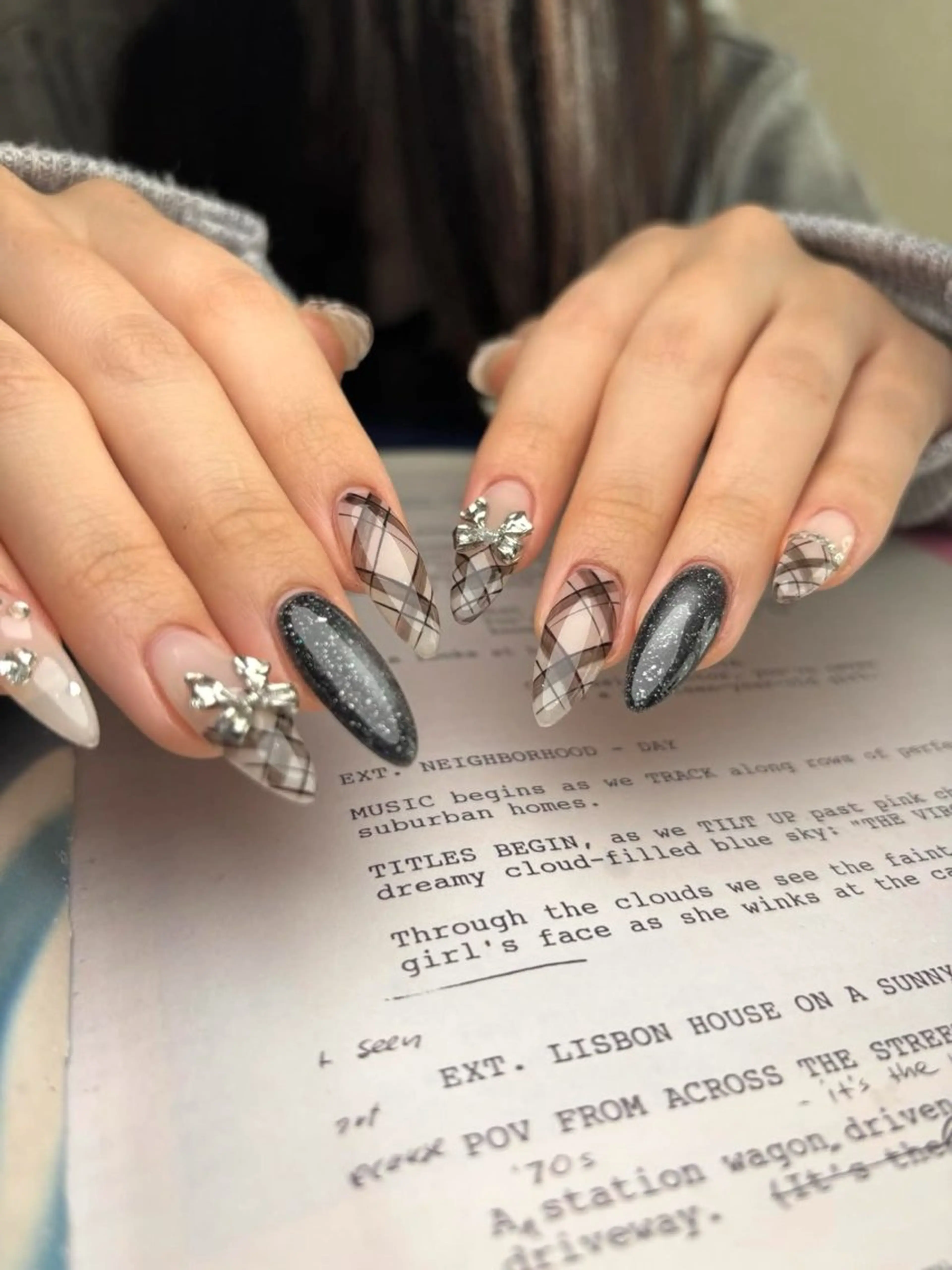 ネイル 韓国ネイル 持ち込み ニュアンスネイル ネイルチップ 冬ネイル ハンドネイル JENNY ANA.CHUOのネイルデザイン