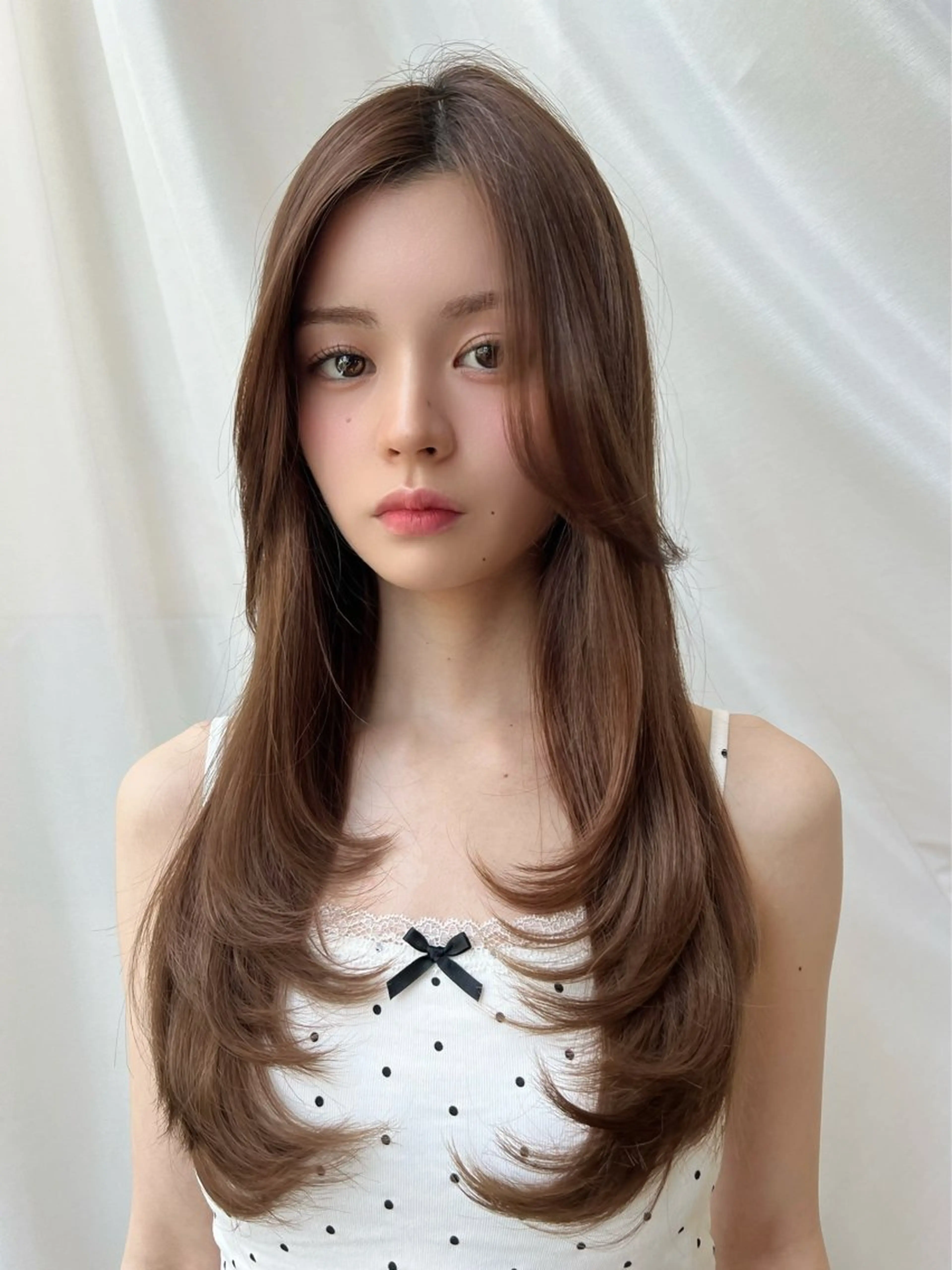 セミロング カラー レイヤーカット ヘアカラー 望月威吹/表参道/レ イヤー/似合わせのヘアスタイル