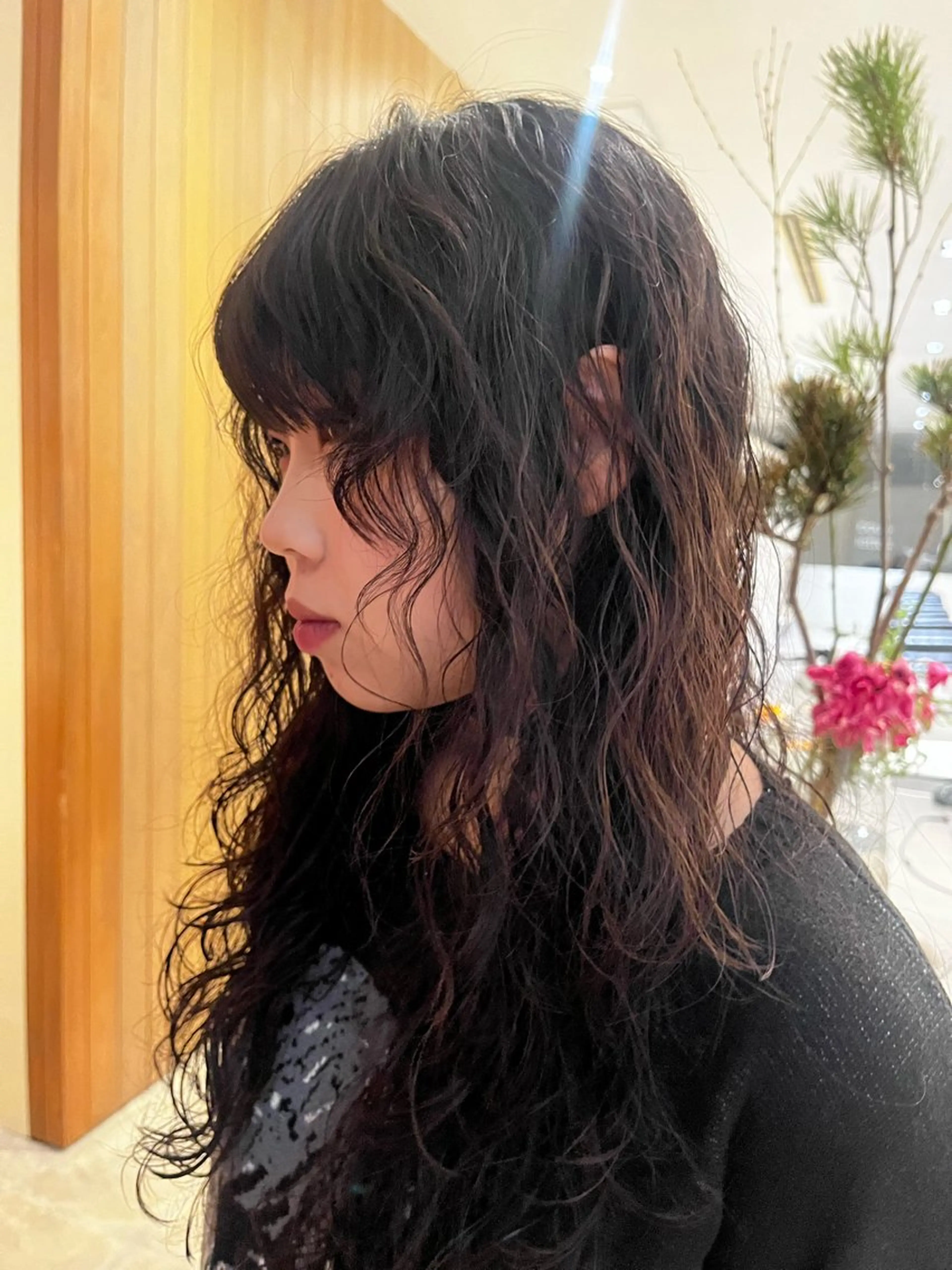 ロング パーマ 中野 ちよのヘアスタイル