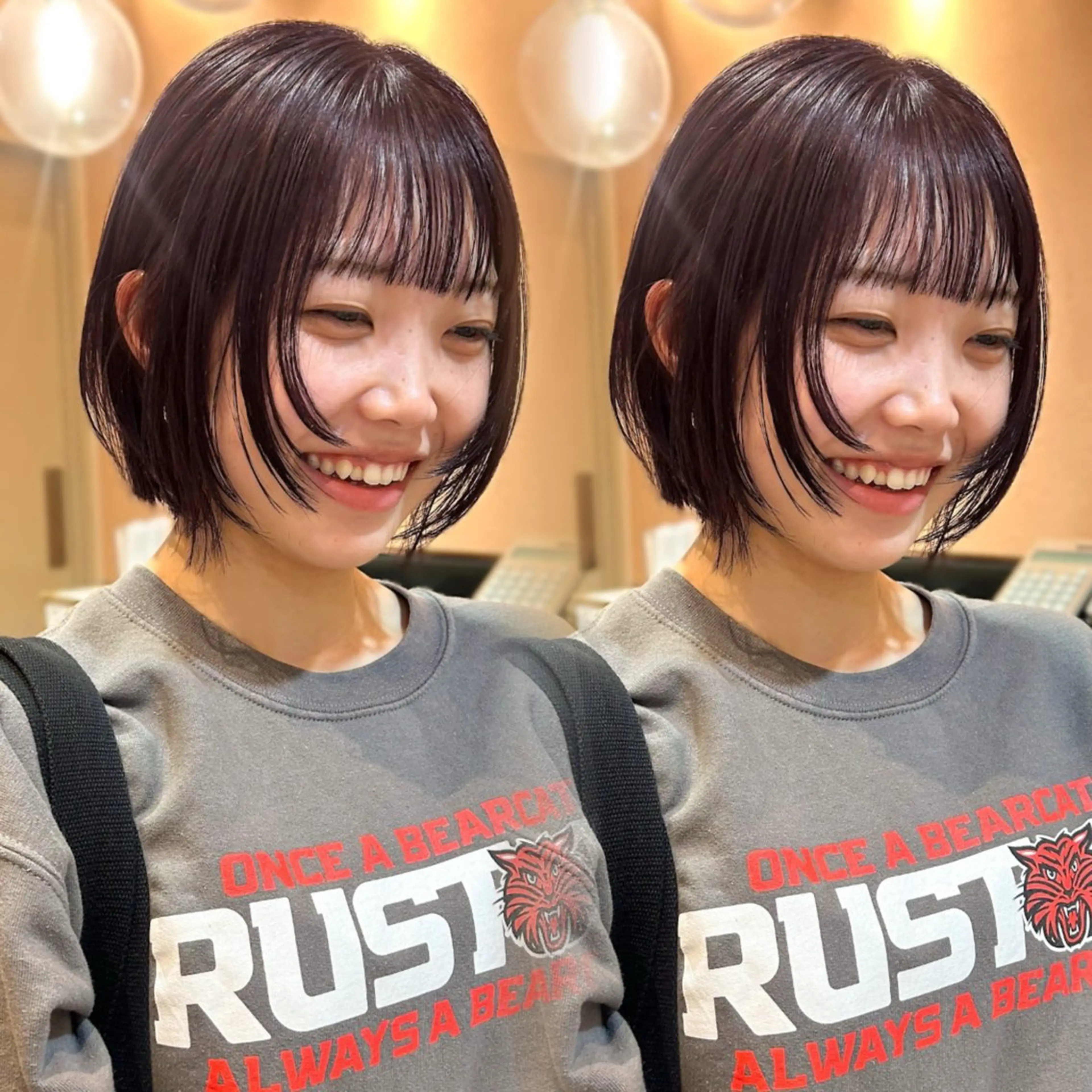 ショート カラー カット ヘアカラー トリートメント このか/似合わせ/ 透明感/ダブルカラーのヘアスタイル