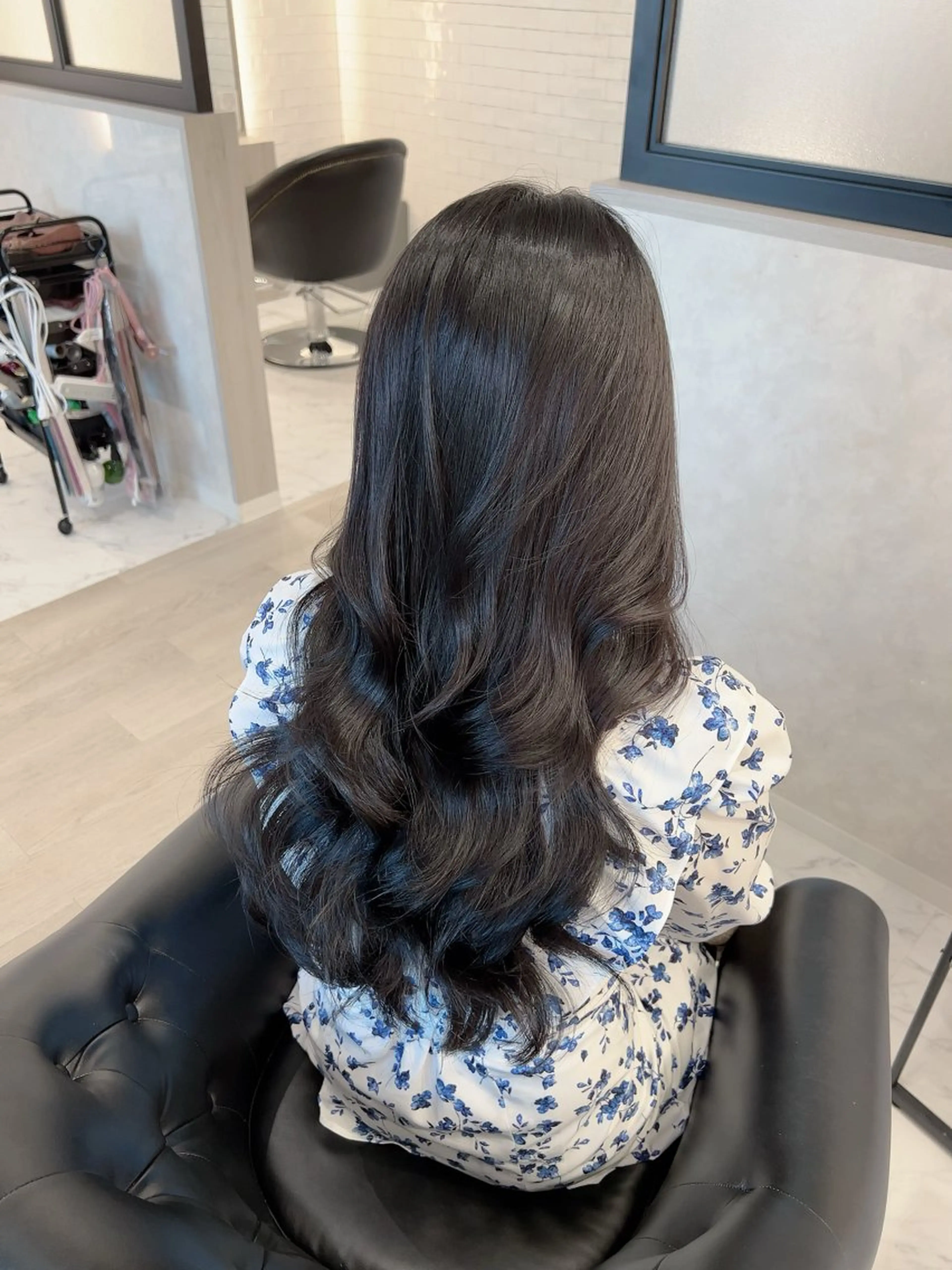 ロング カラー カット ヘアカラー トリートメント &chaLme   心斎橋所属・emi/髪質改善/ 韓国風/艶カラーのヘアスタイル