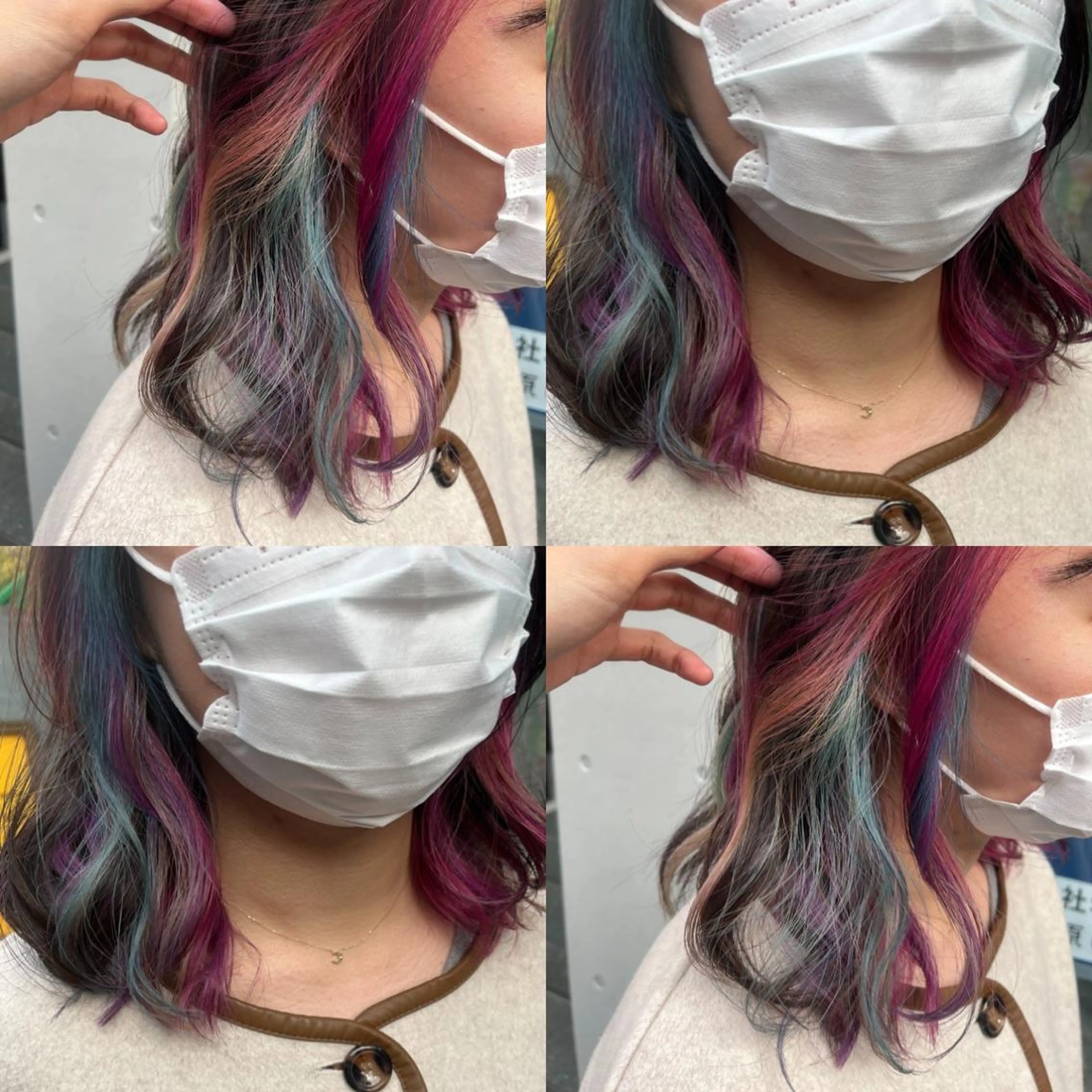 ミディアム カラー イヤリングカラー ユニコーンカラー カット ヘアカラー トリートメント 原宿サロン代表 デザインカラー伊藤卓のヘアスタイル