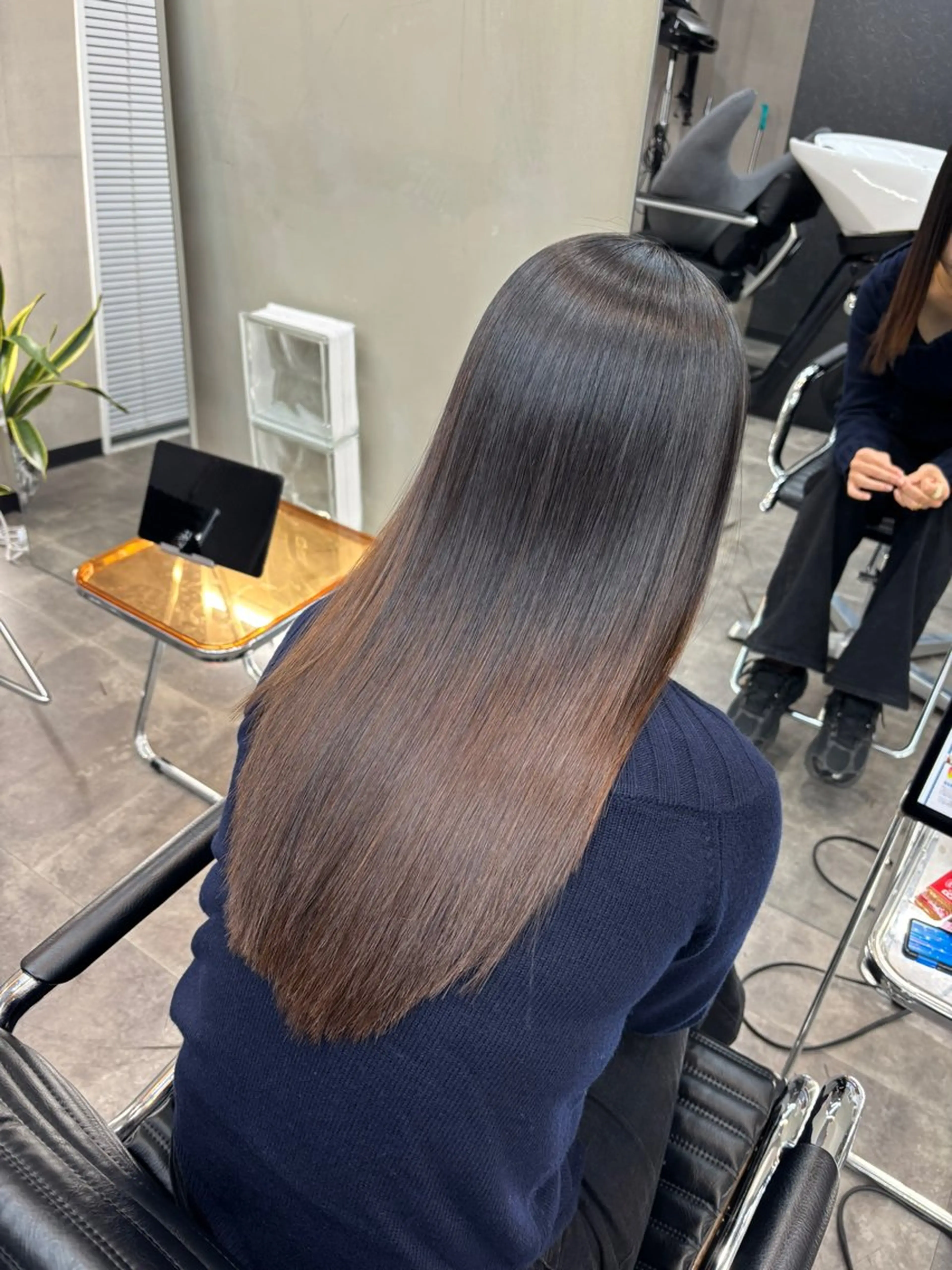 ロング 髪質改善 縮毛矯正 カット 縮毛矯正 トリートメント 髪質改善ストレート/ ブリーチ／渋谷　福田のヘアスタイル