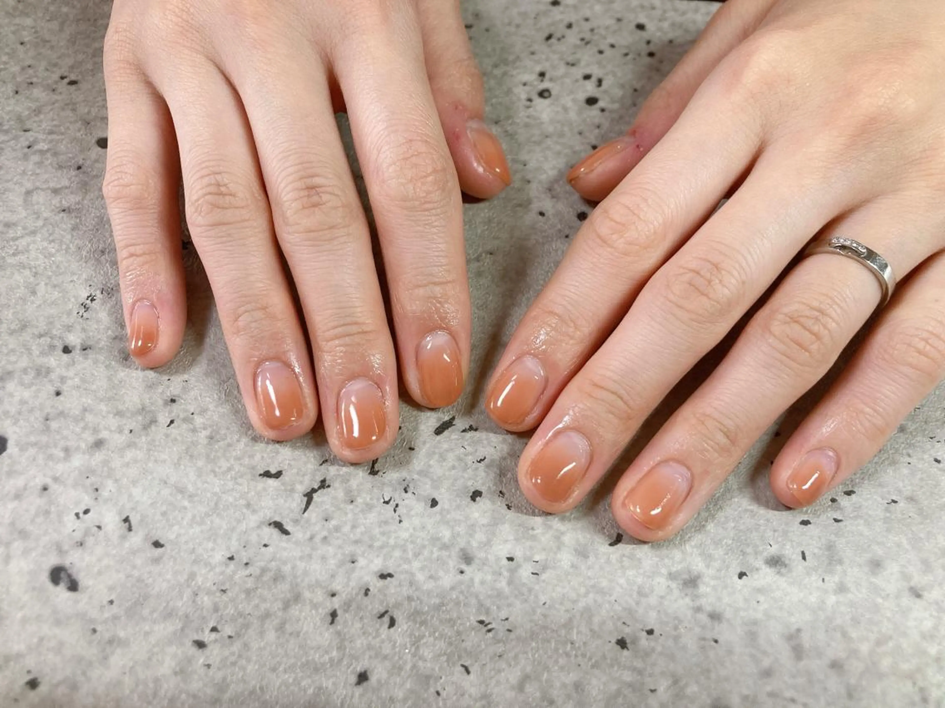 ネイル オレンジ kikinail 溝の口のネイルデザイン