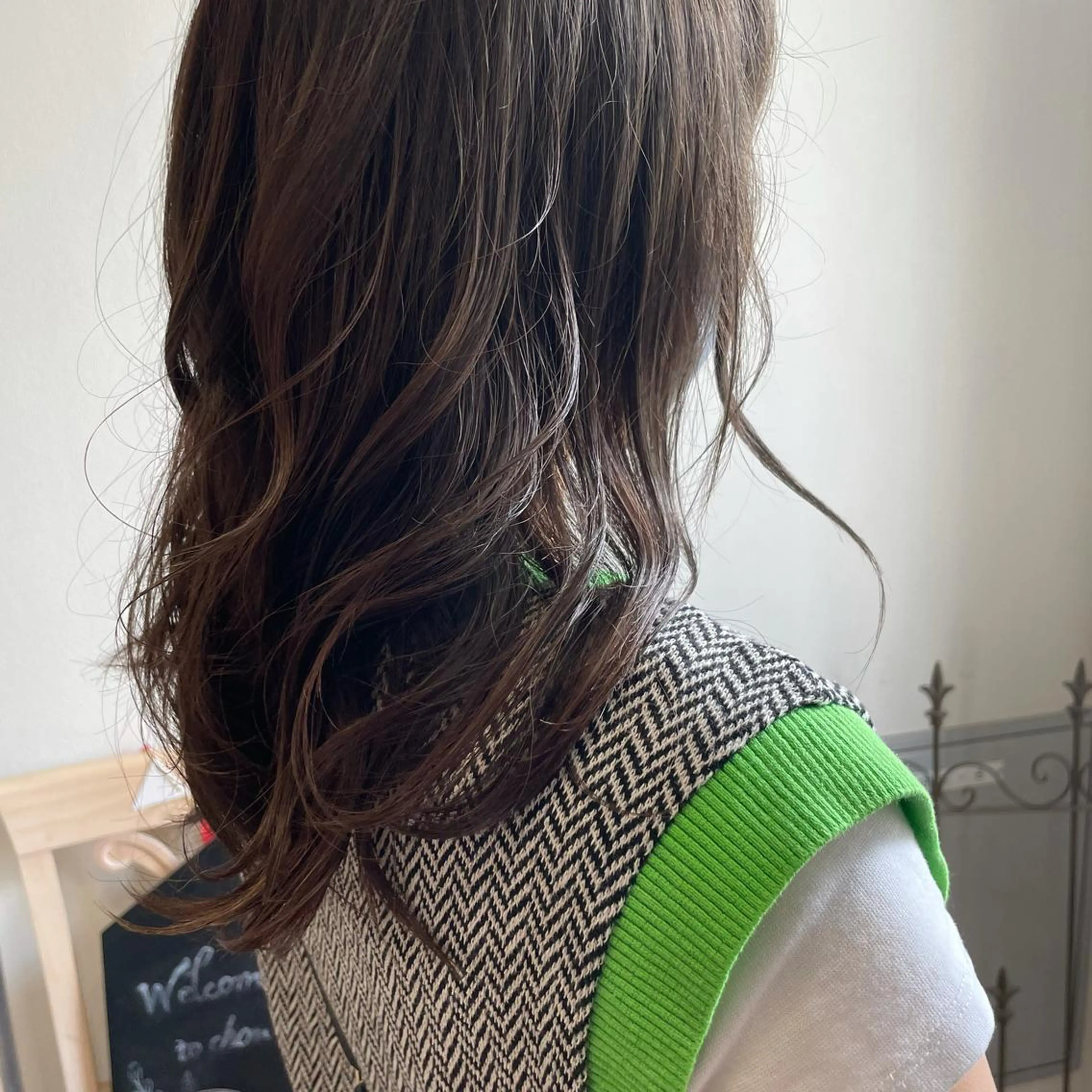 セミロング ハイライト ヘアカラー ボブウルフ／ボブ Satsuki【名駅のヘアスタイル