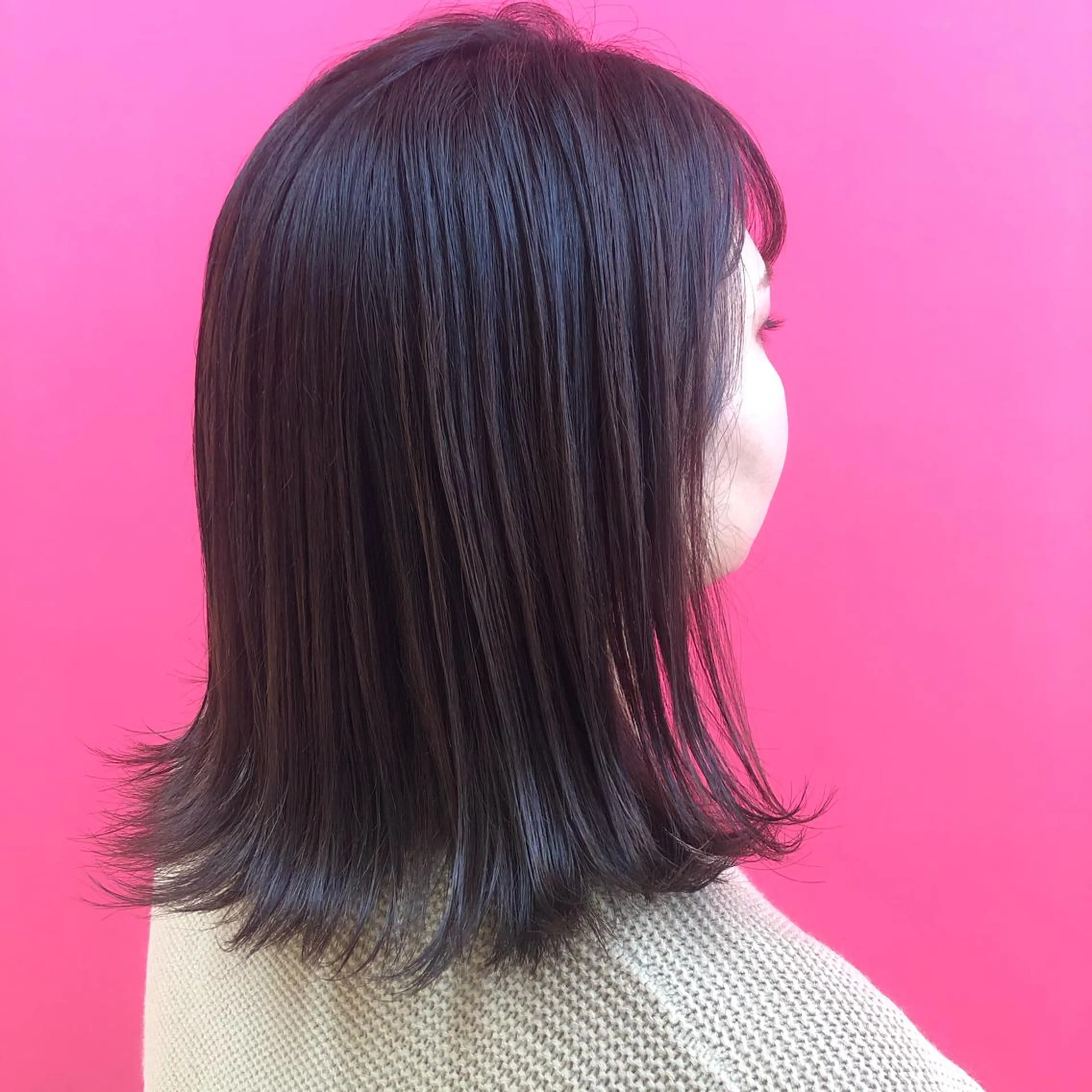 ミディアム カラー ブラウンカラー ショコラブラウン イルミナカラー ベージュ/インナー カラー🤍Rieのヘアスタイル