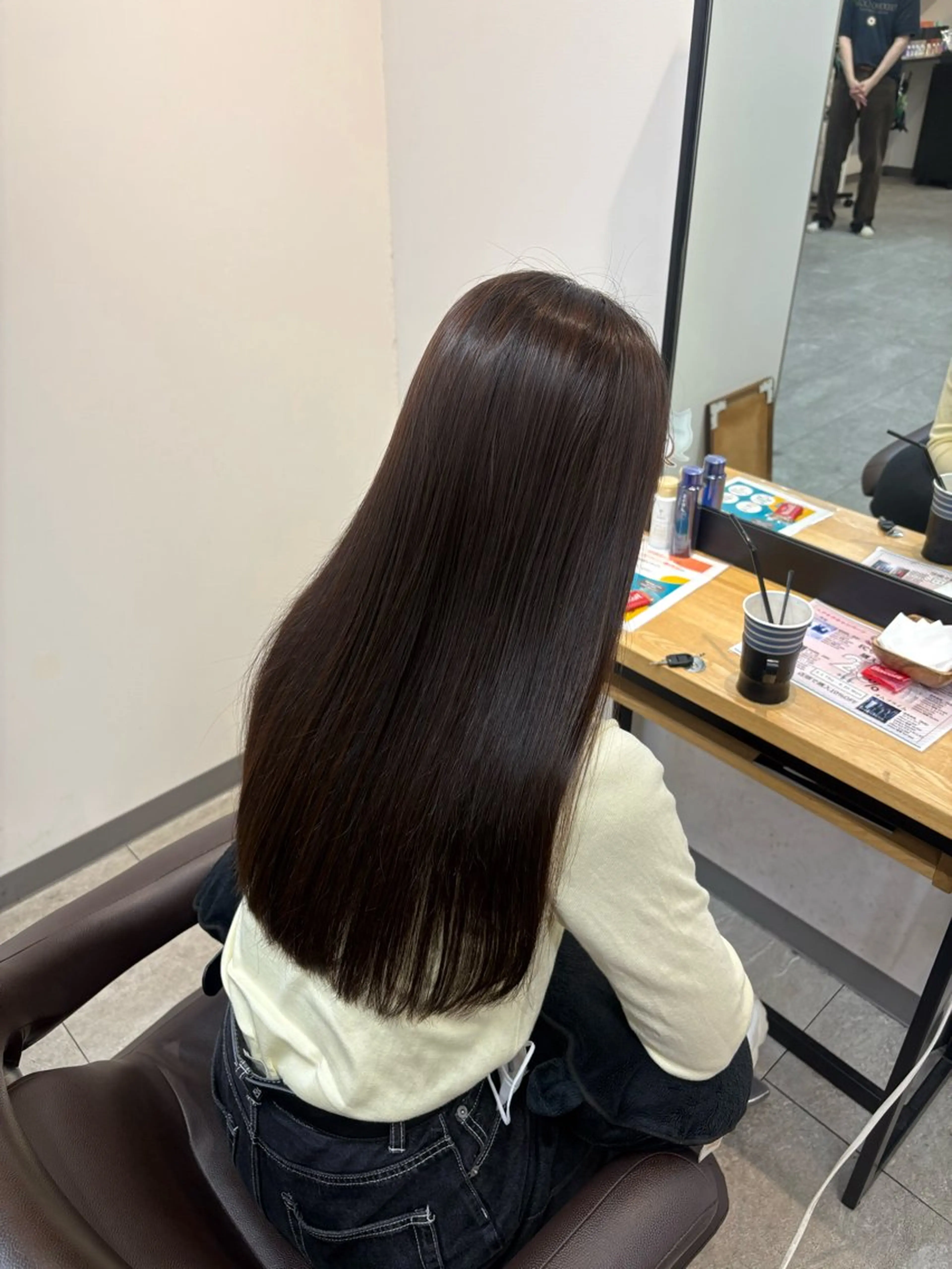 ロング 縮毛矯正 neaf 六本木店所属・六本木🫧ハイライト 望月彩音のヘアスタイル