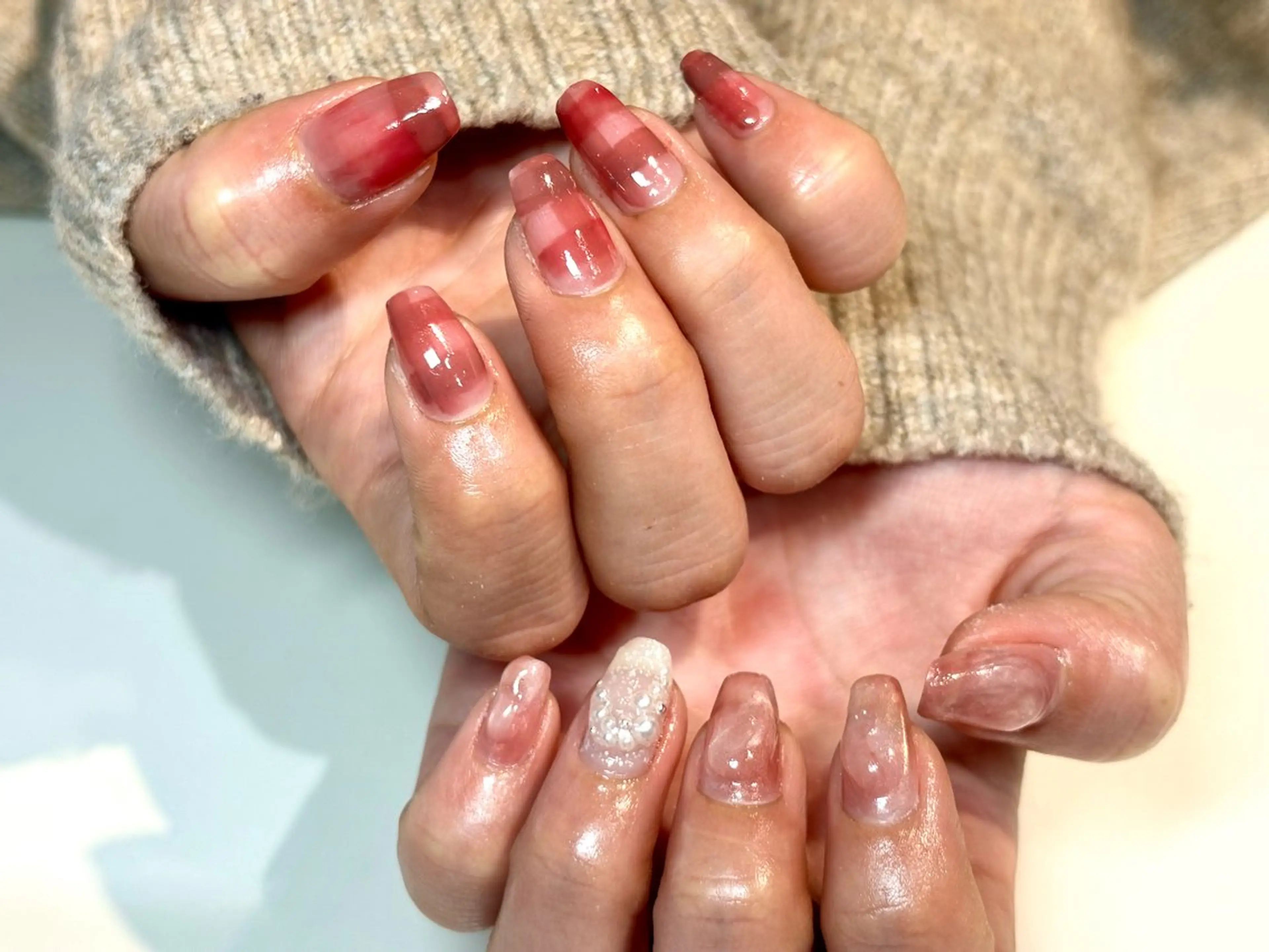 ネイル フットネイル フレンチネイル ジェルネイル グラデーション マグネットネイル ハンドネイル ヘアー.ネイル二刀流 misa🫧のヘアスタイル