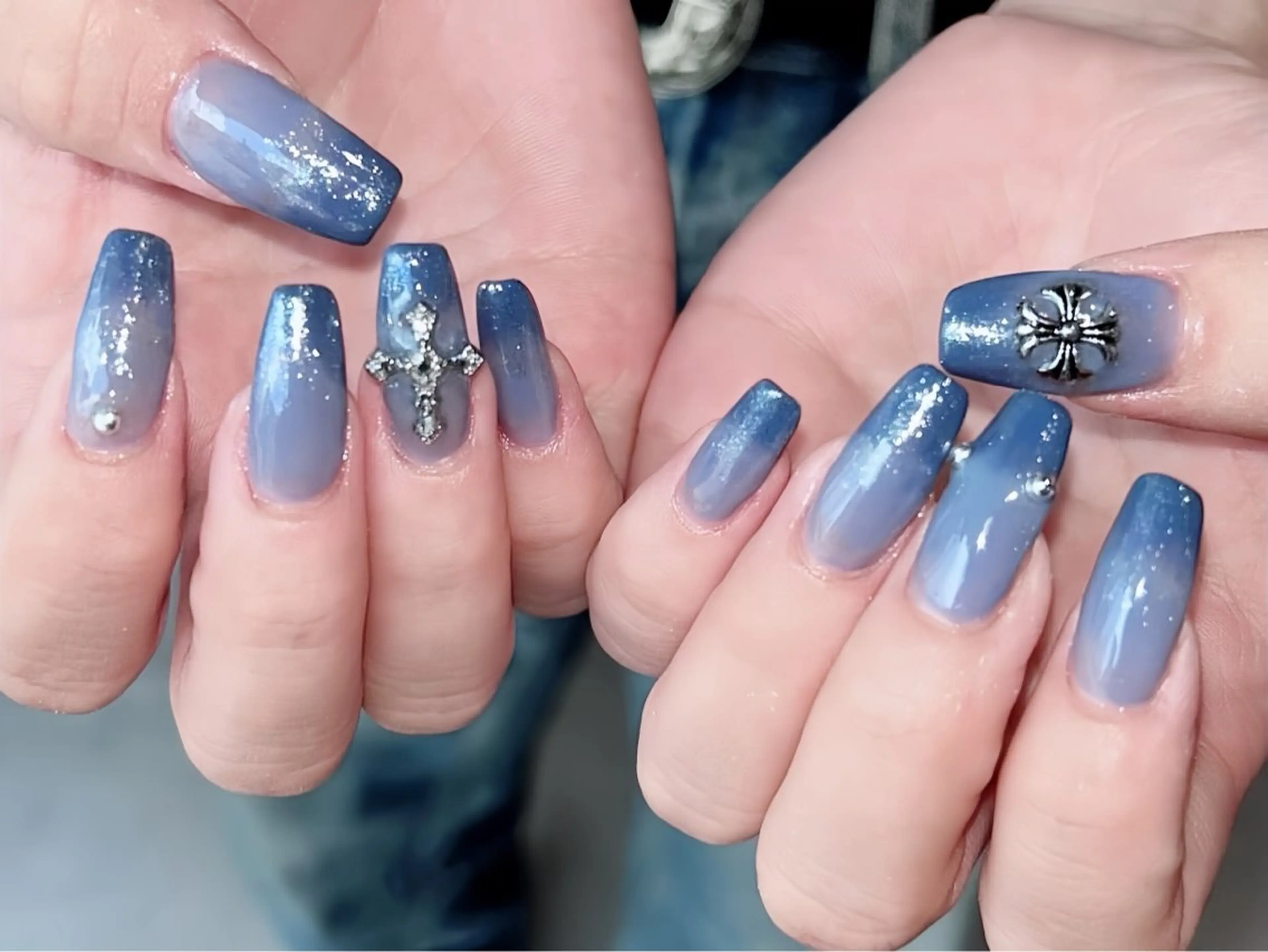 ネイル アートネイル フレンチネイル ジェルネイル 韓国ネイル ミラーネイル ハンドネイル Rin Nail 新大久保店のネイルデザイン