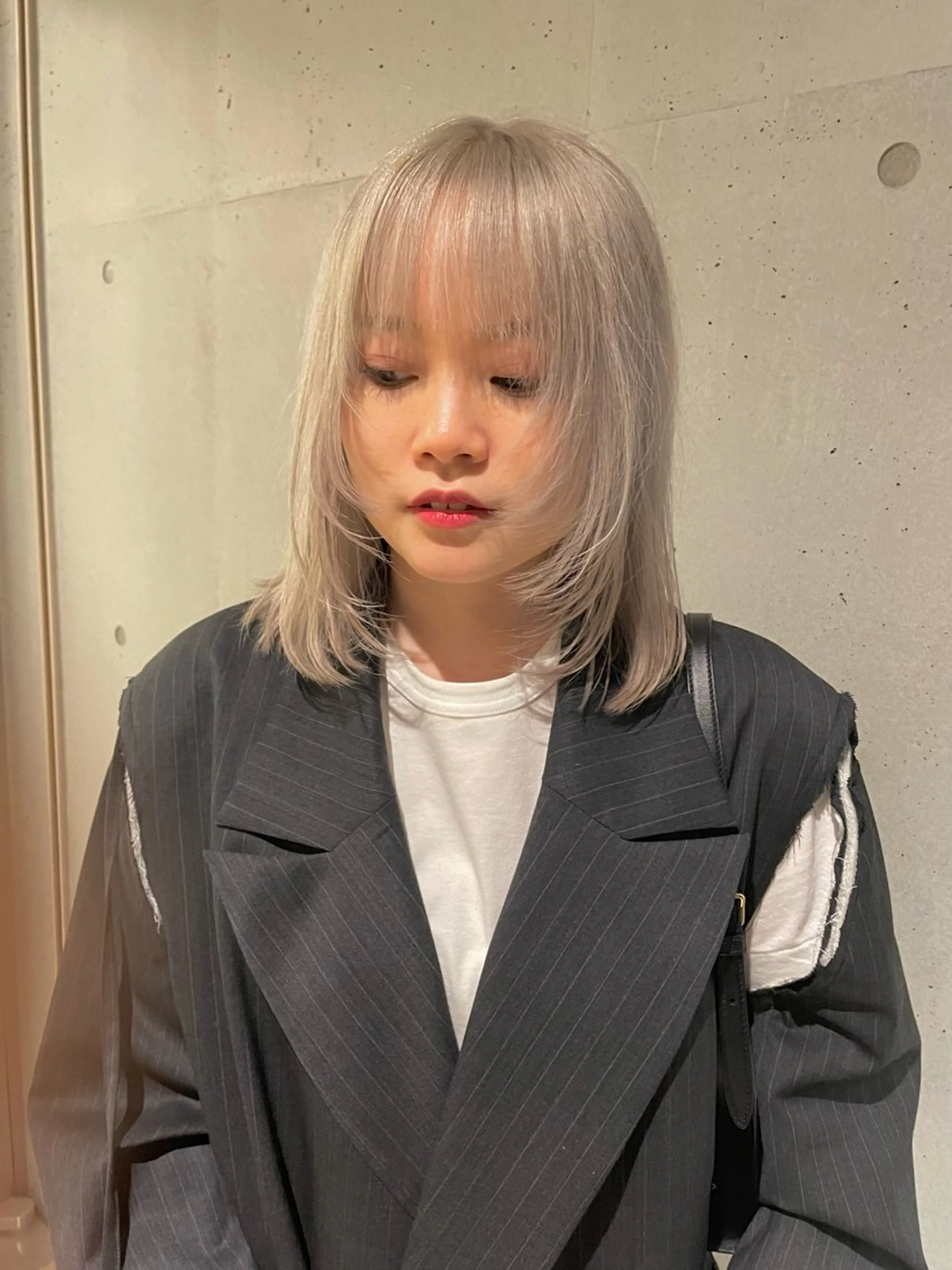 セミロング カット ヘアカラー 🌙透明感カラー✖︎ カンナ🌙のヘアスタイル