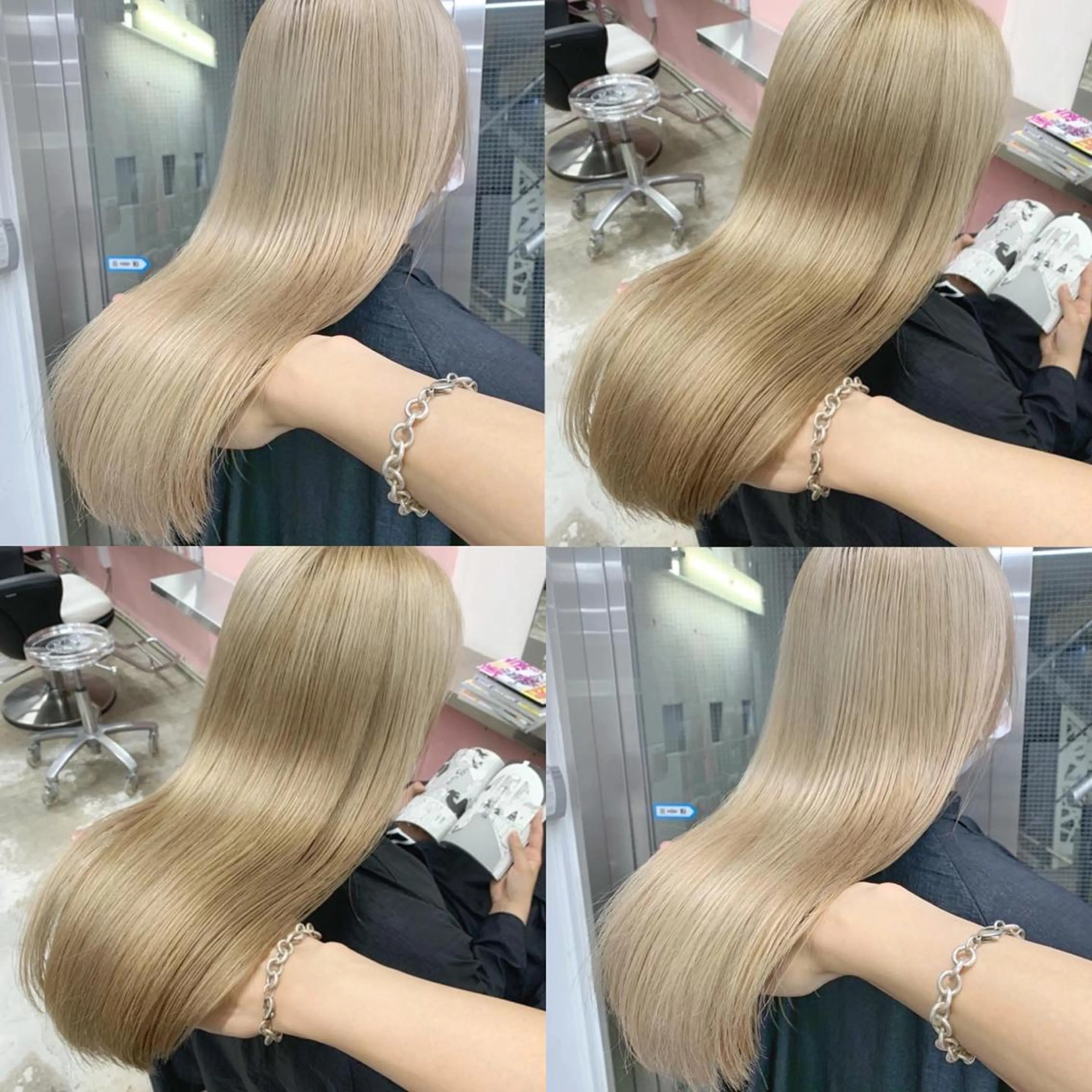 ロング カラー ブロンド ヘアカラー トリートメント 🌈ハイトーン/ボブ 長江理志🌈のヘアスタイル