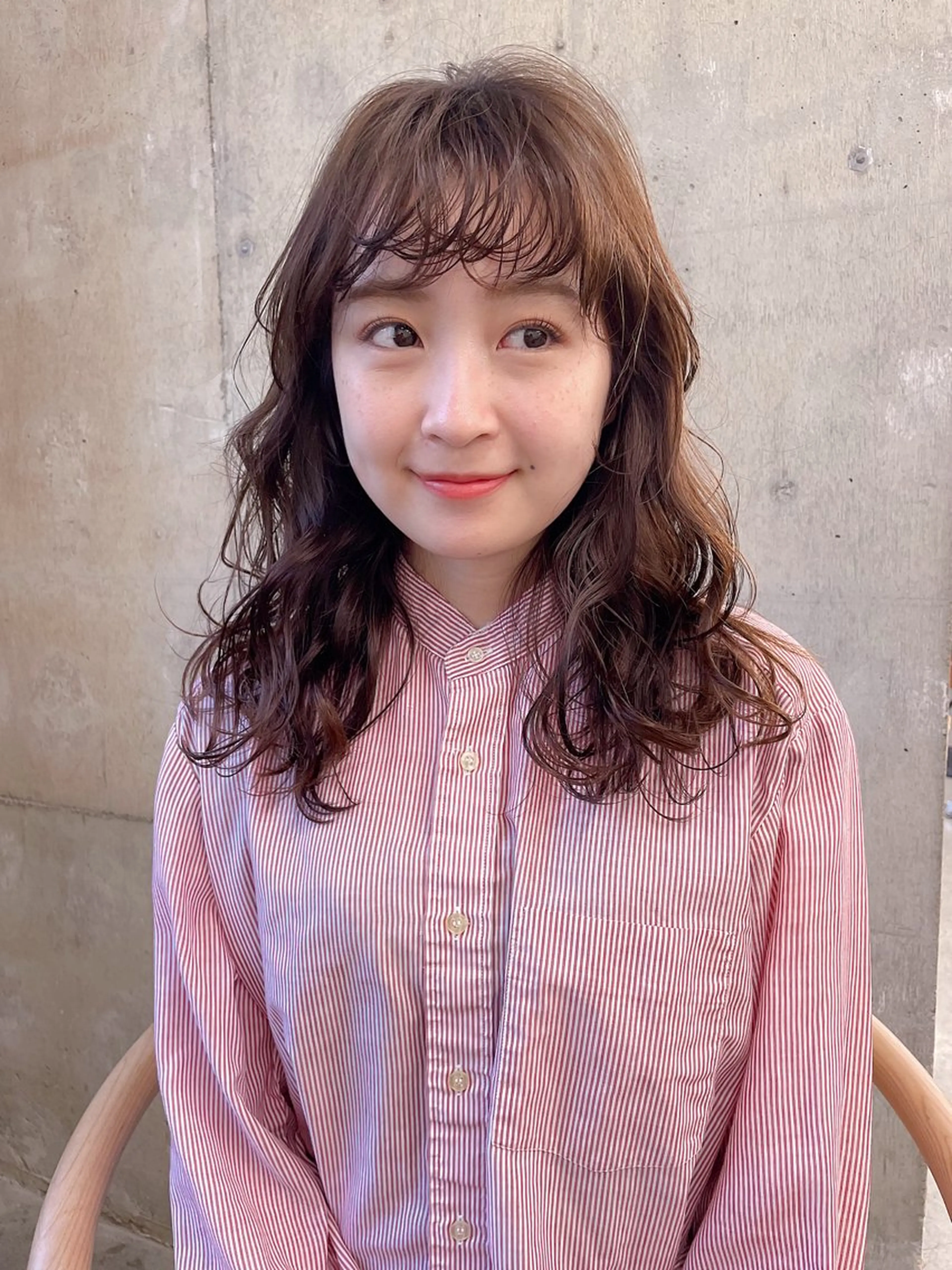 パーマ ニュアンスパーマ カット パーマ トリートメント ボブ/ミディアム 親しみやすさ/さくらのヘアスタイル