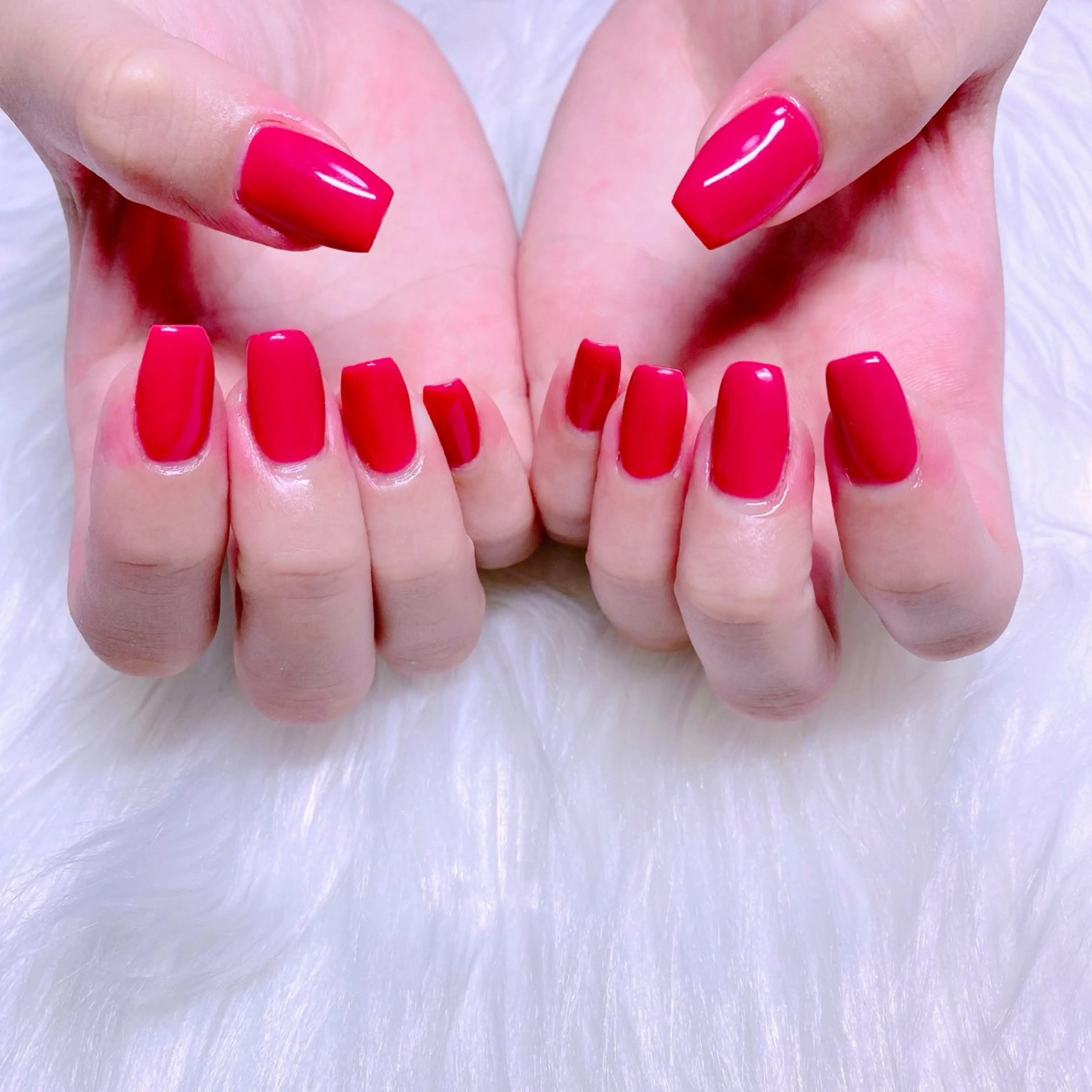 ネイル ワンカラーネイル ピンク Nail Yunaのネイルデザイン