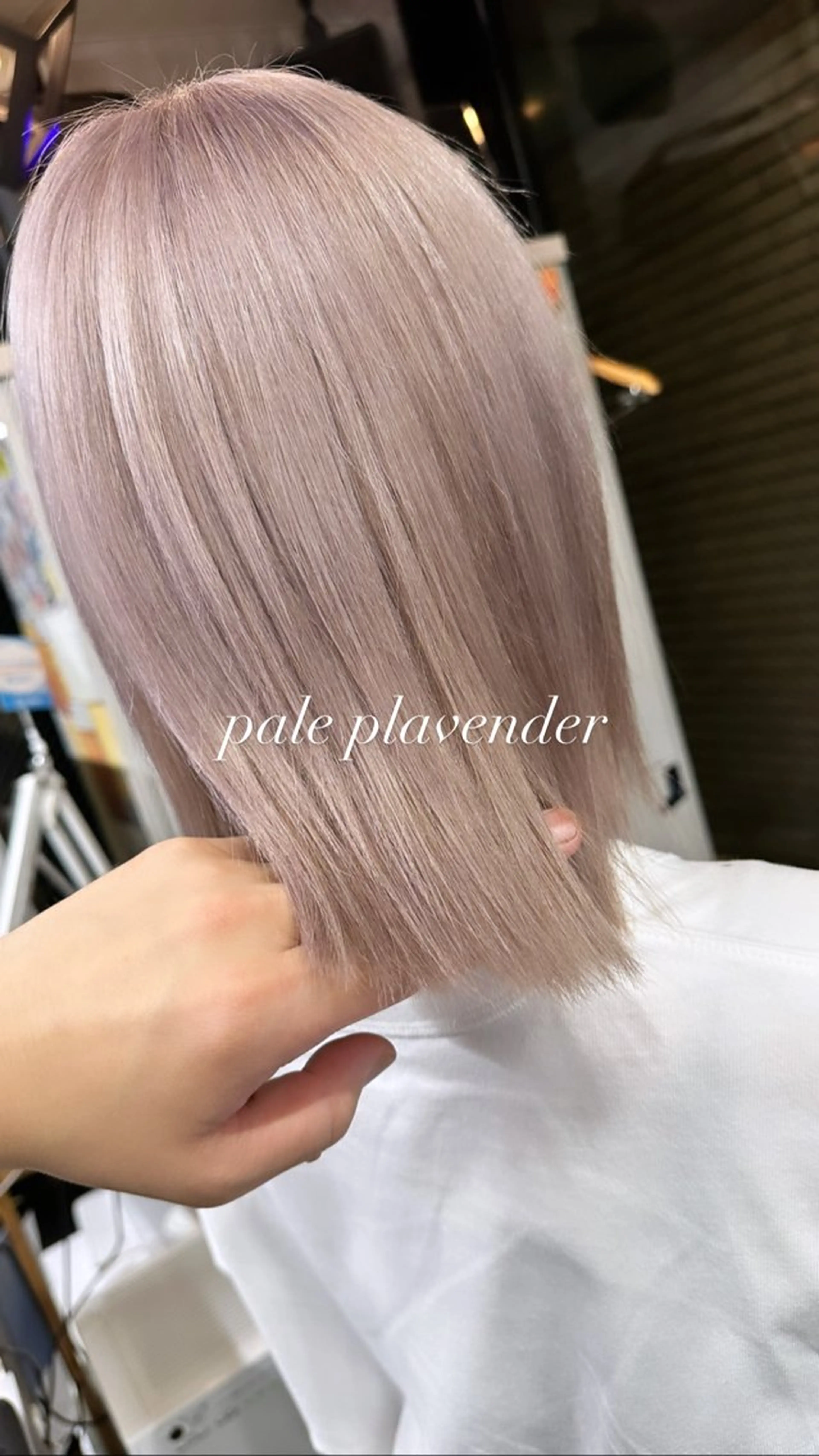 ミディアム カラー ブリーチ ラベンダーカラー ラベンダーグレー ヘアカラー トリートメント ヘアセット 難波ブリーチカラー 伊藤洋輝のヘアスタイル