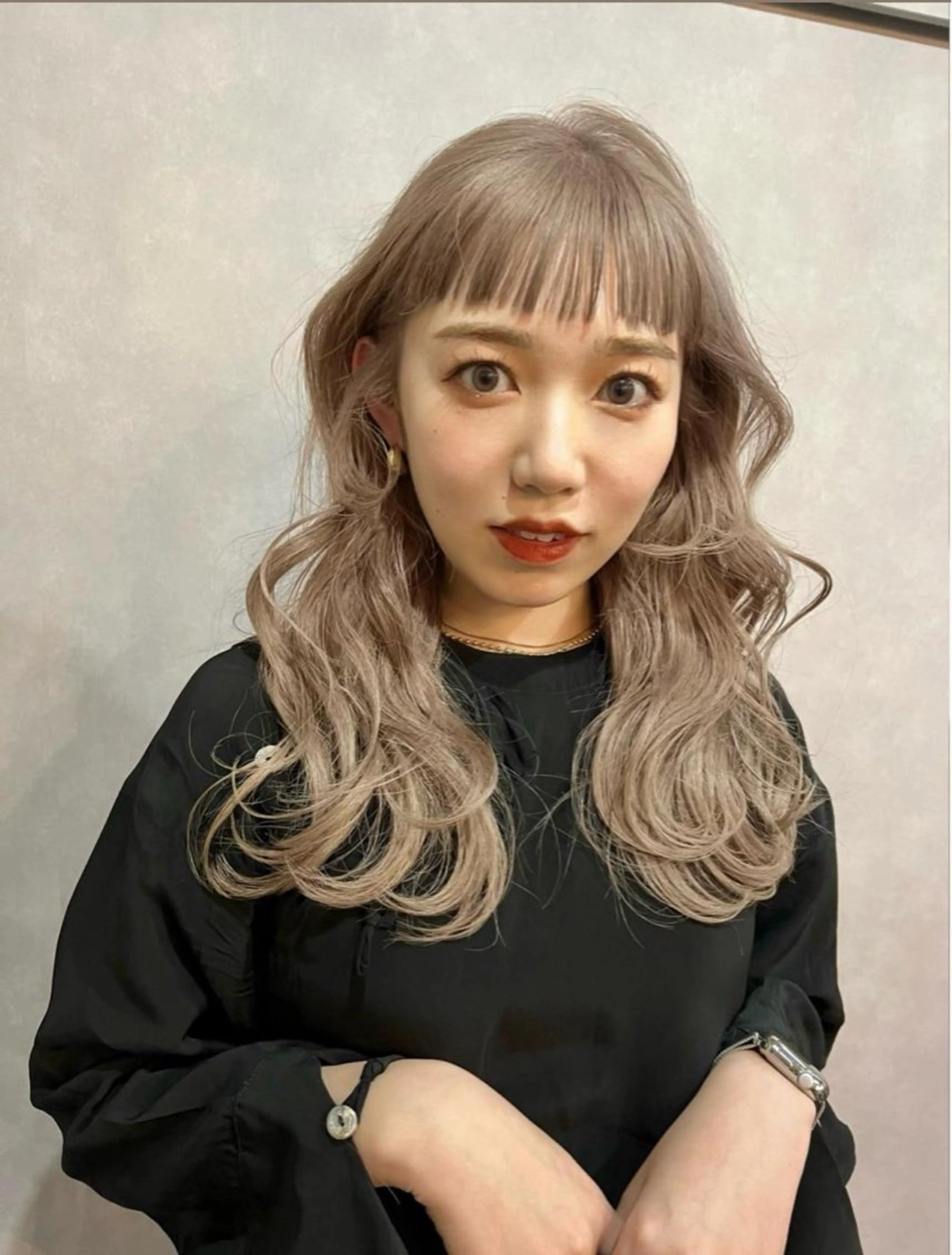 セミロング カット ヘアカラー トリートメント L STUDIO所属・ハイトーン/ブリーチ 🧁soraのヘアスタイル