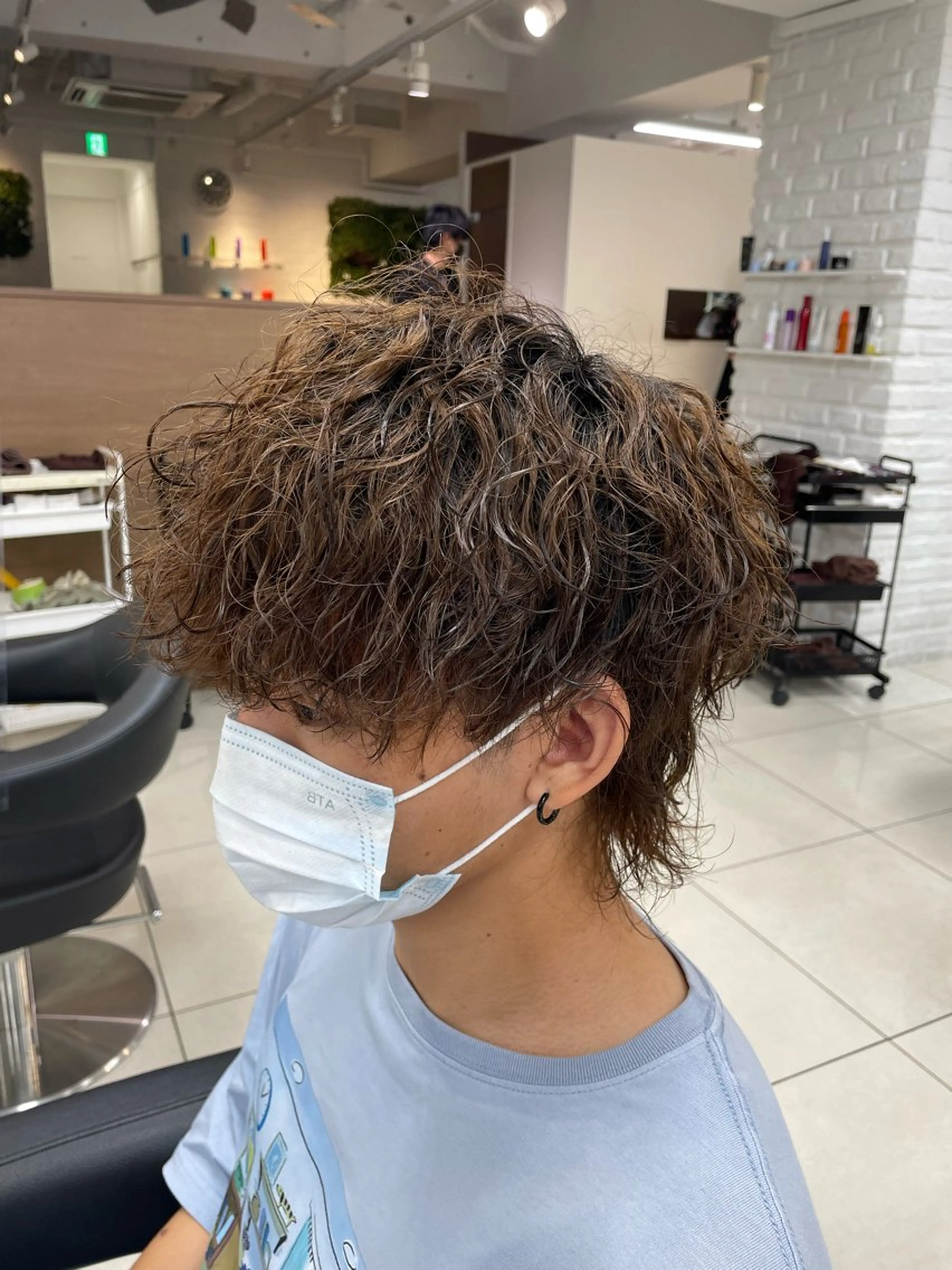 ショート パーマ メンズ メンズウルフカット ウルフカット カット メンズパーマ職人 パーマ🔥ritaのヘアスタイル