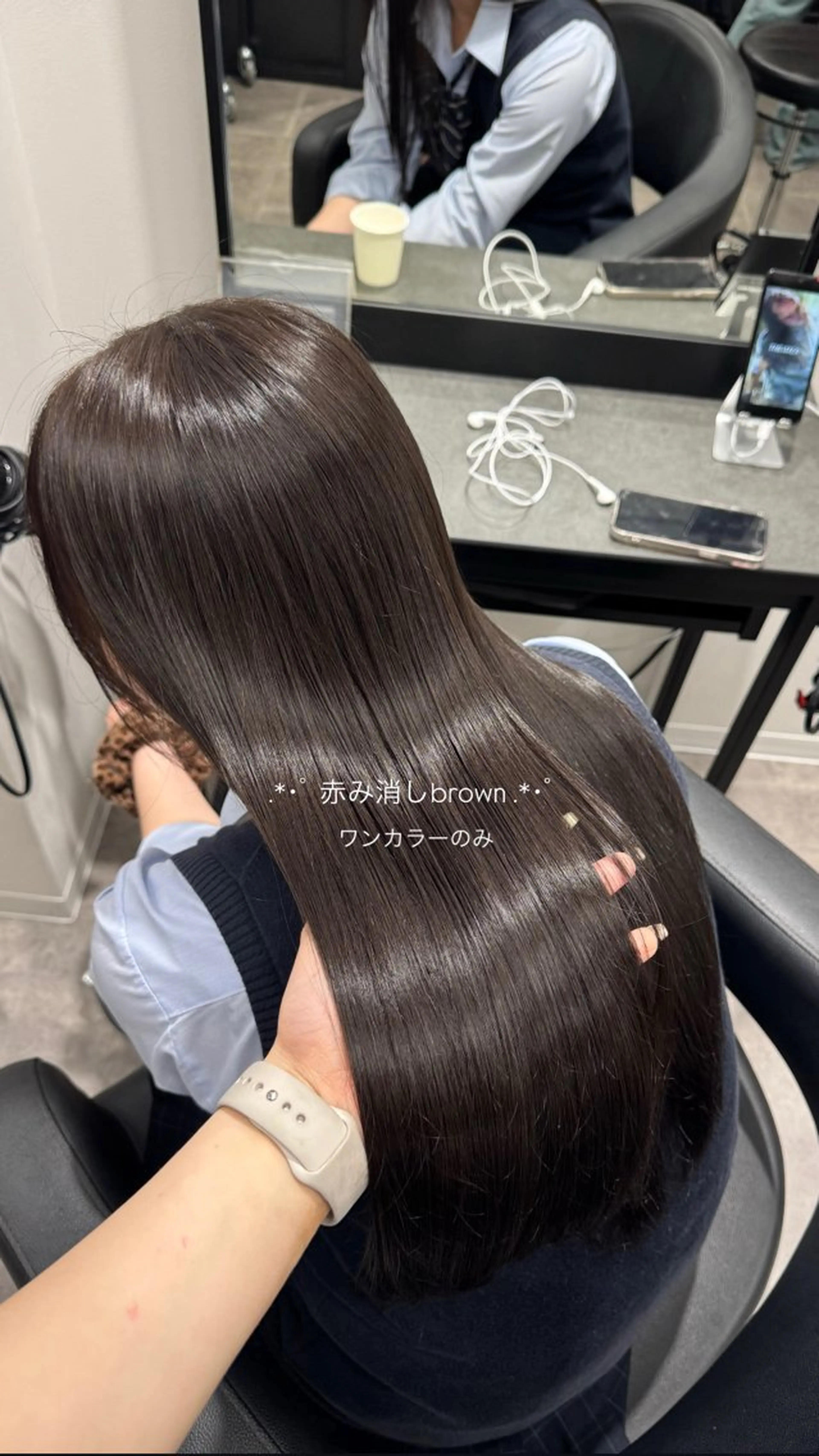 セミロング カラー ヘアアレンジ Louwe/ misakiのヘアスタイル