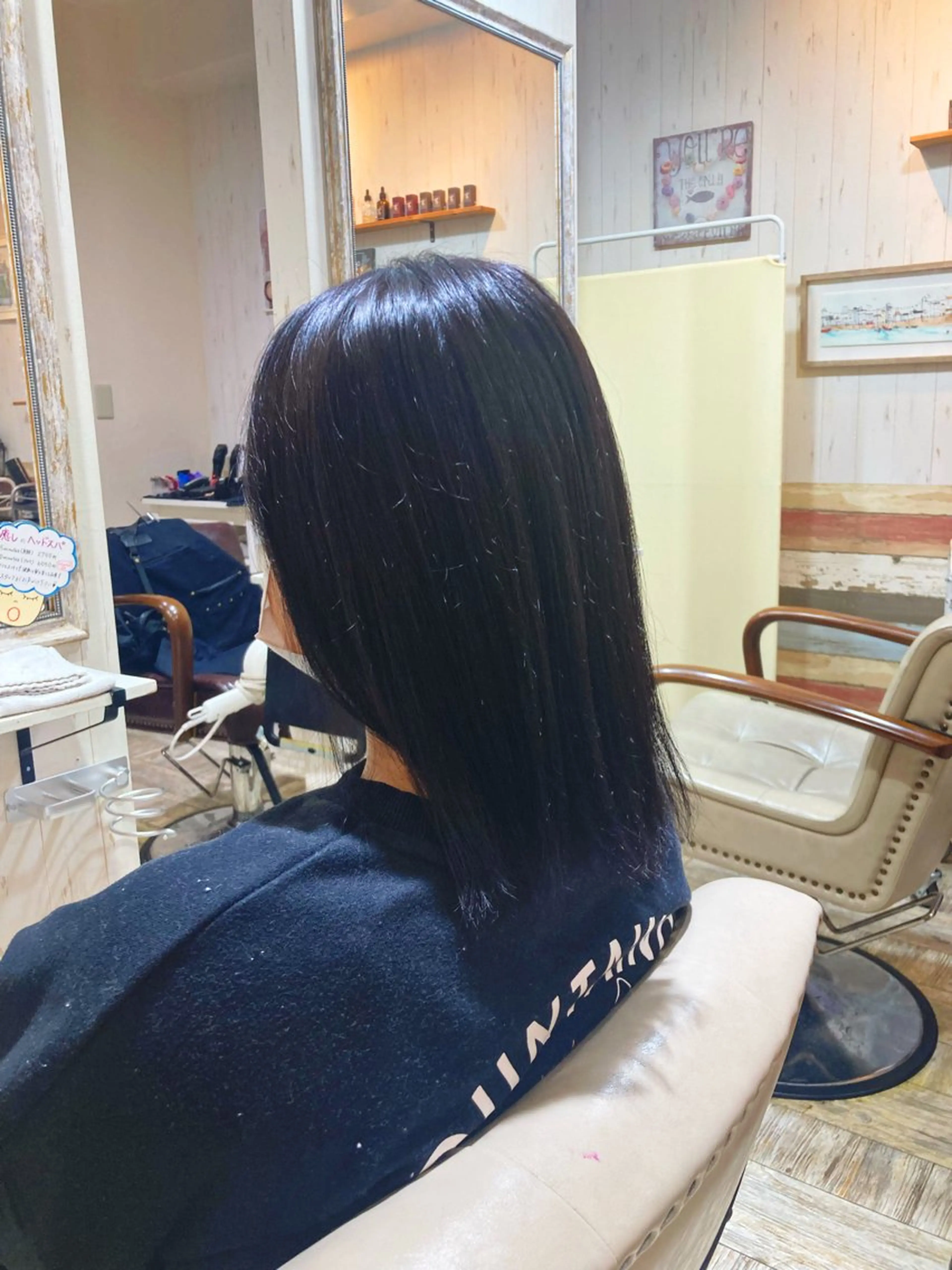 セミロング ヘアカラー 💥桜木町メンズ特化 💥ルキのヘアスタイル
