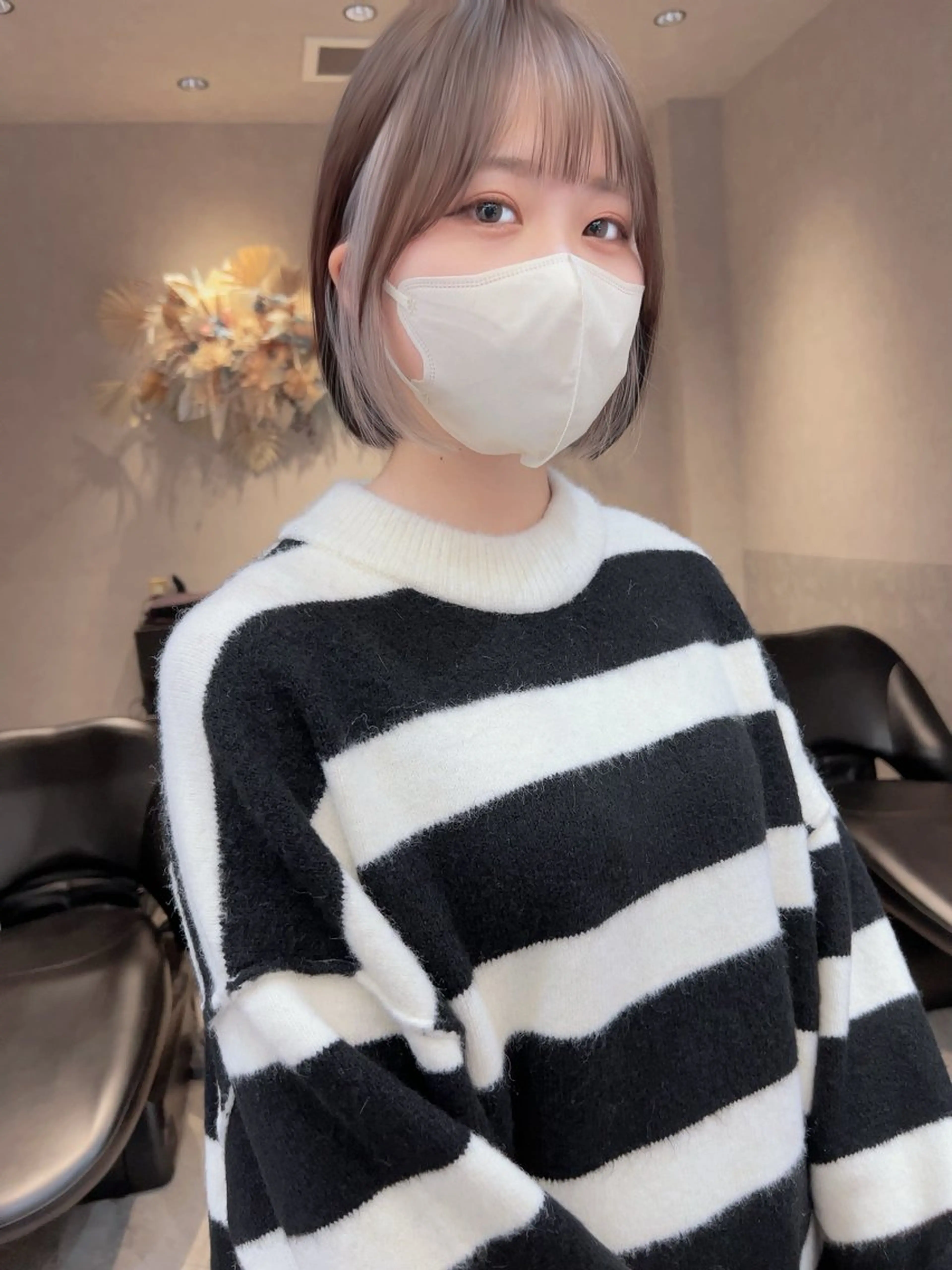 ミディアム カラー ヘアカラー トリートメント ハイトーンヘア れおん🌙のヘアスタイル