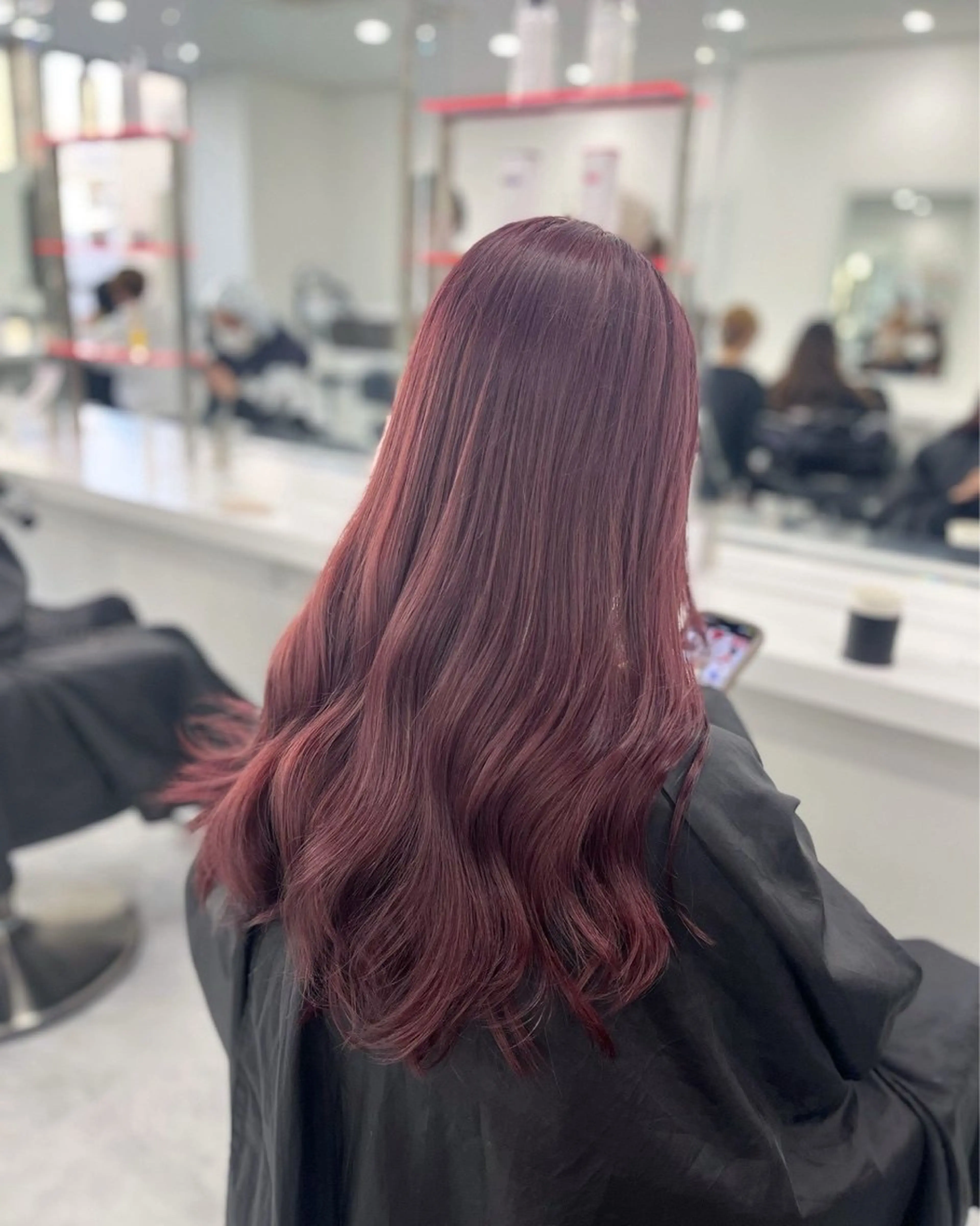 ロング カラー ヘアアレンジ ヘアカラー トリートメント 暖色・髪質改善🍒 吉武杏莉のヘアスタイル