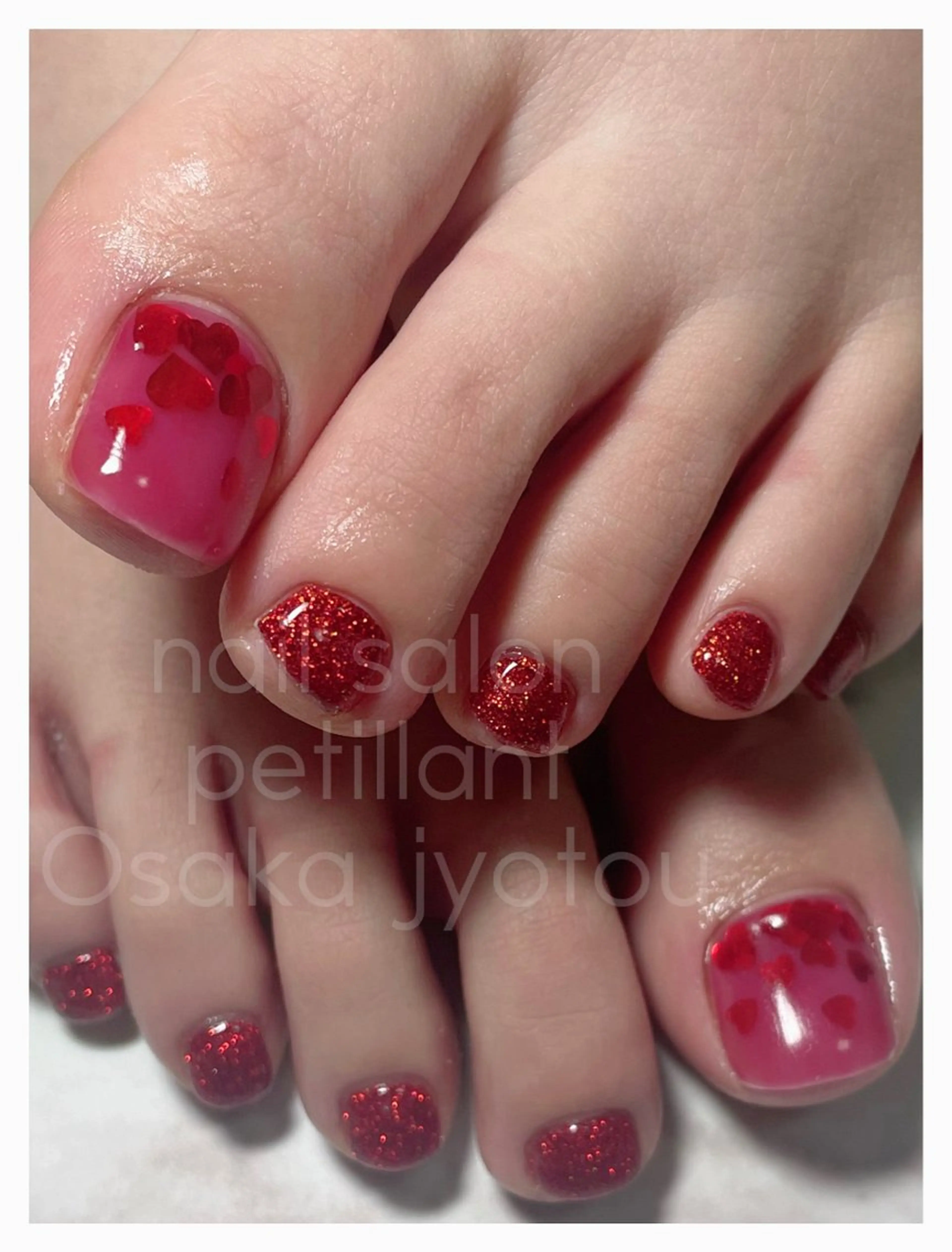 ネイル ハート バレンタイン petillant所属・nail salon petillantのネイルデザイン