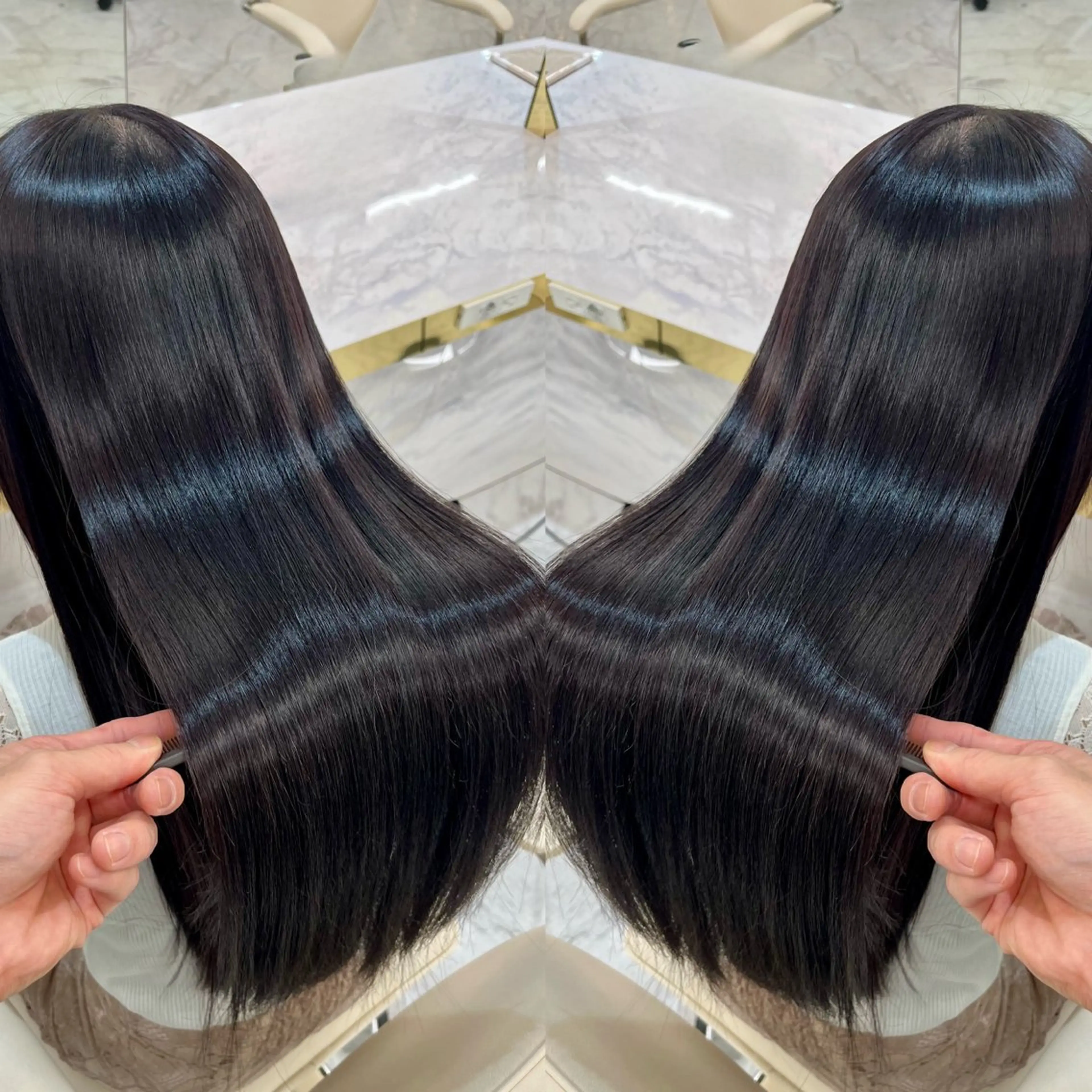 ロング 髪質改善縮毛矯正🫧 村上蒼生のヘアスタイル