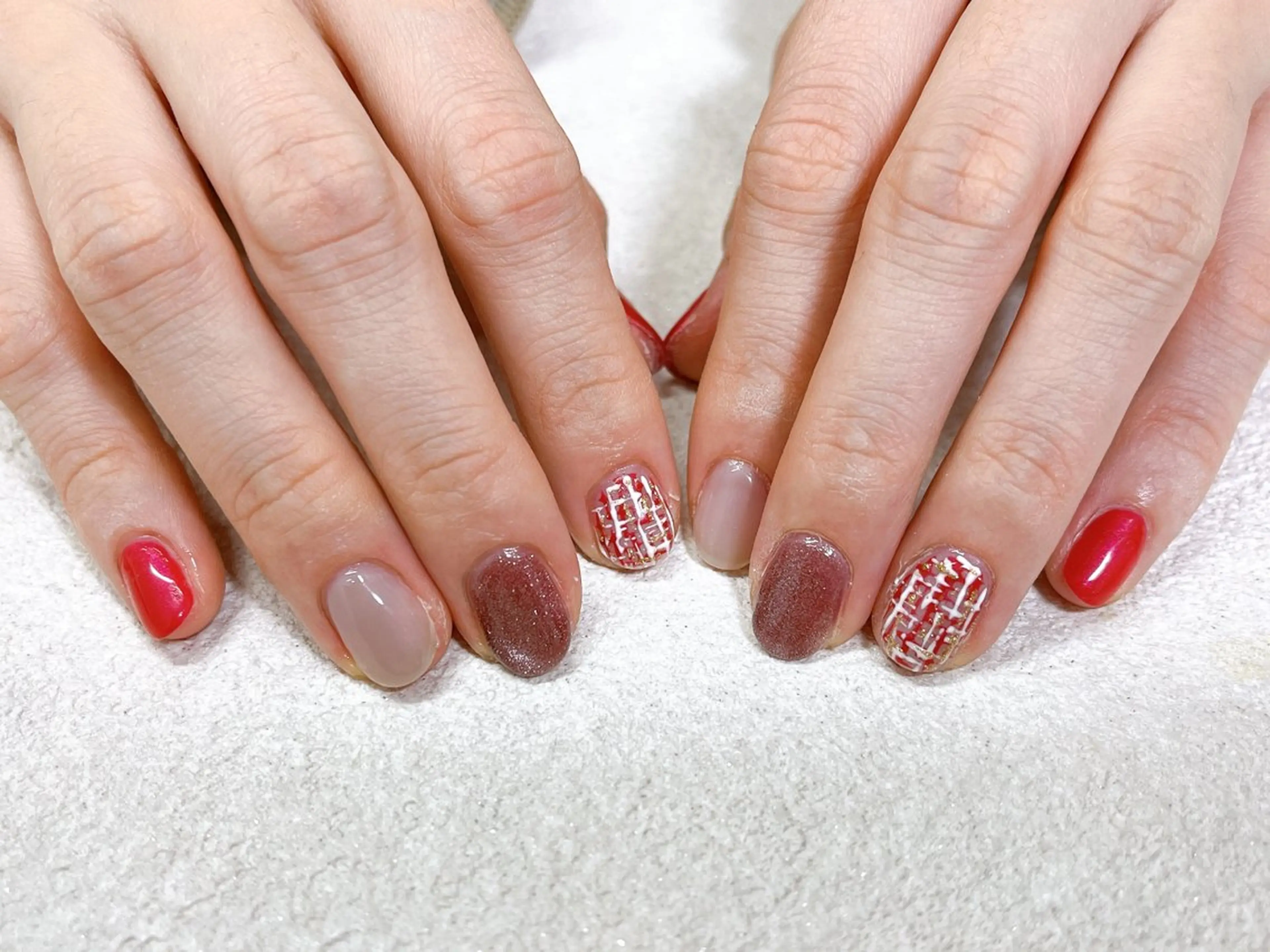 ネイル オーロラネイル フットネイル フレンチネイル ジェルネイル 韓国ネイル Mogu nail 二子玉川のネイルデザイン