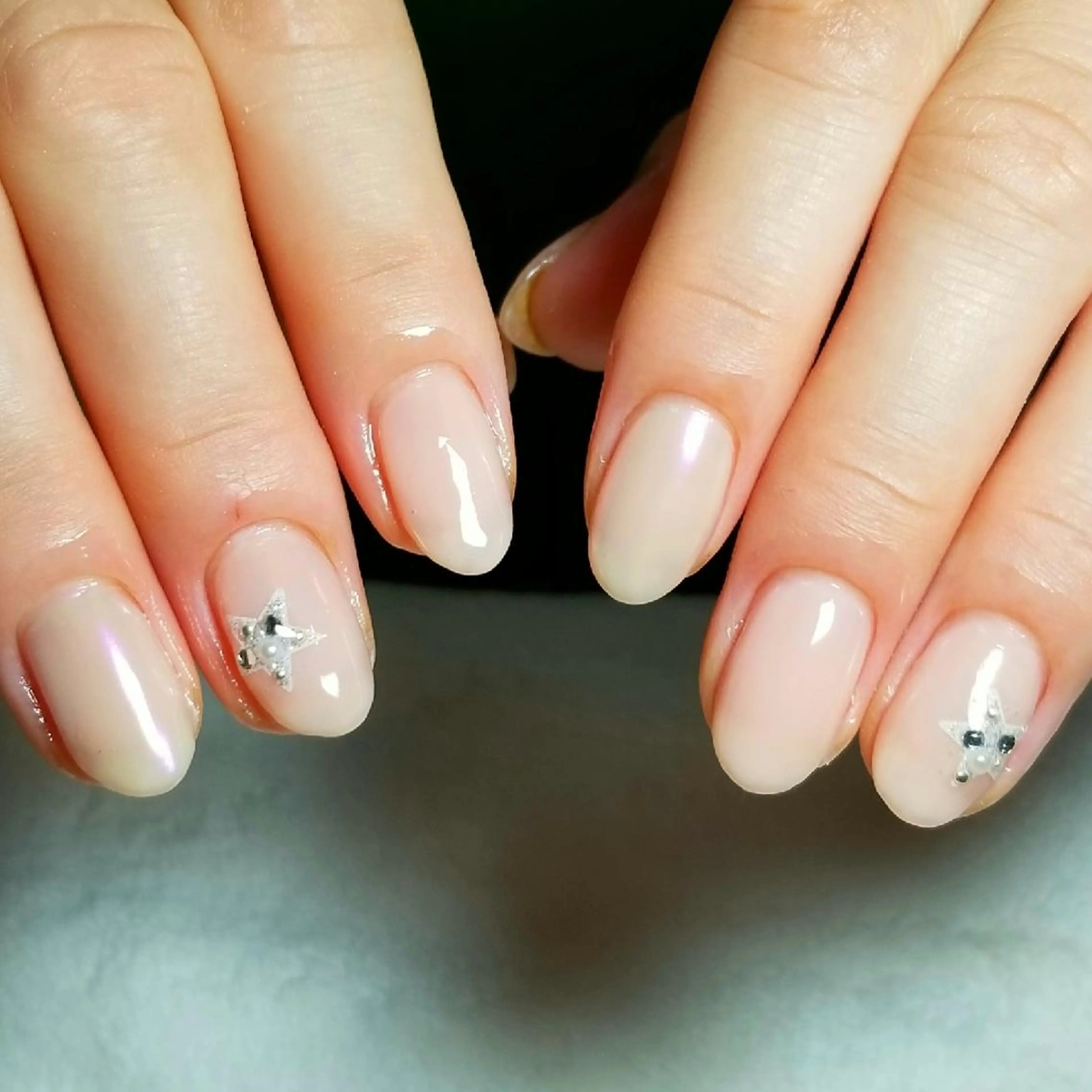 ネイル オーロラネイル ミラーネイル シンプルネイル ハンドネイル フットネイル trees_ nailのネイルデザイン