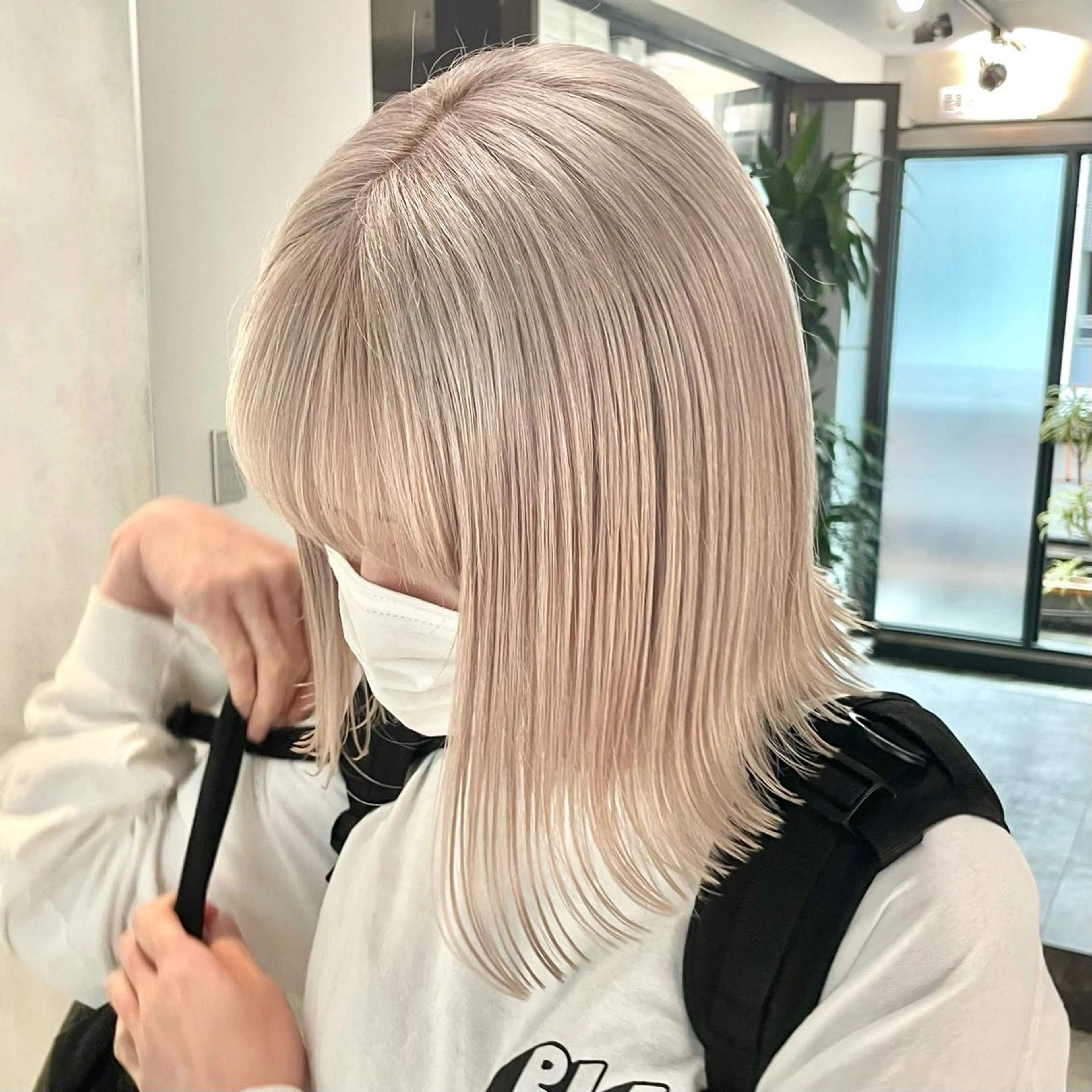 セミロング カラー ハイトーンカラー ヘアカラー トリートメント MiL所属・✨ハイトーン✨ 濱田知孝のヘアスタイル
