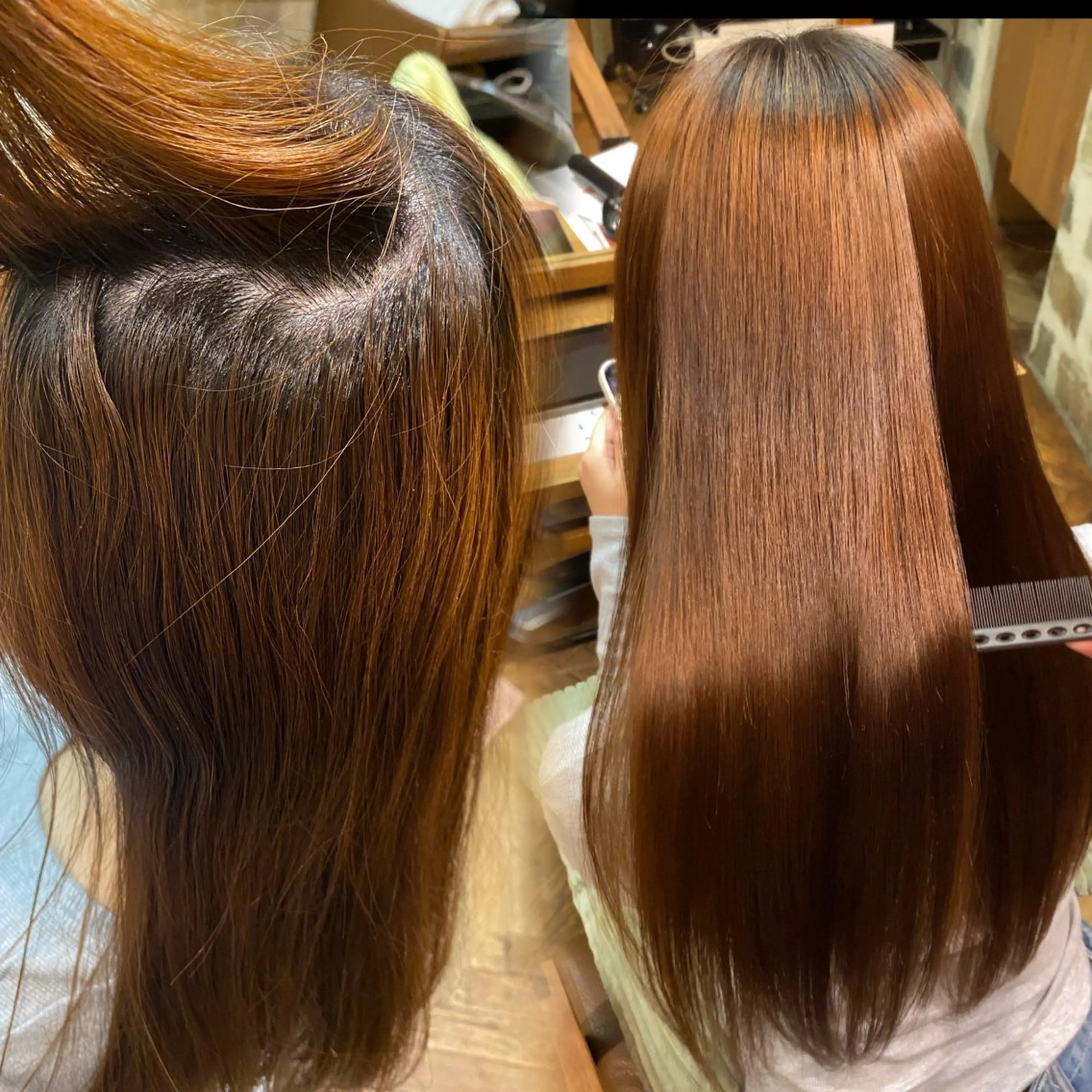 ロング カット 縮毛矯正 トリートメント 透明感カラー/ 小顔カット/ミヅキのヘアスタイル