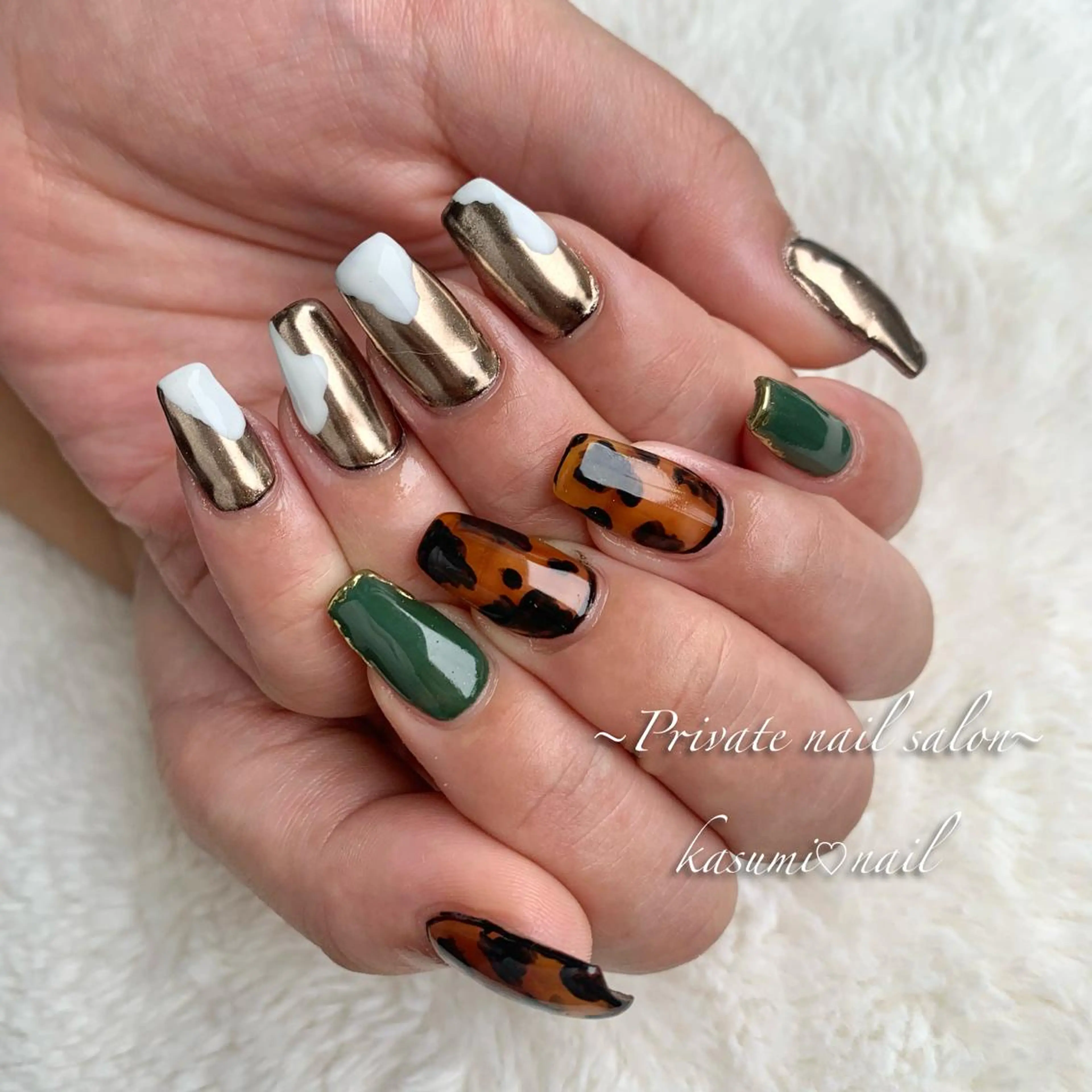 ネイル アートネイル ラメ(グリッター) マグネットネイル ミラーネイル 持ち込み KASUMI♡ Nailのネイルデザイン