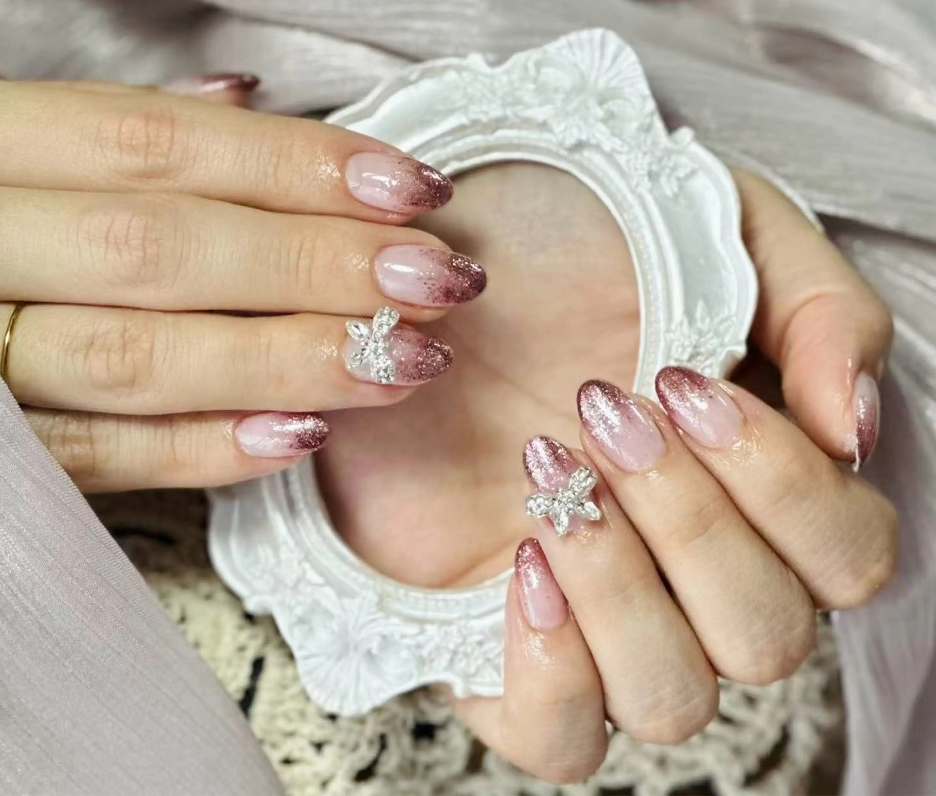 ネイル 長さ出し フラッシュネイル フットネイル ジェルネイル マグネットネイル YOIネイルサロン所属・YOINAIL ヨイネイルサロンのネイルデザイン