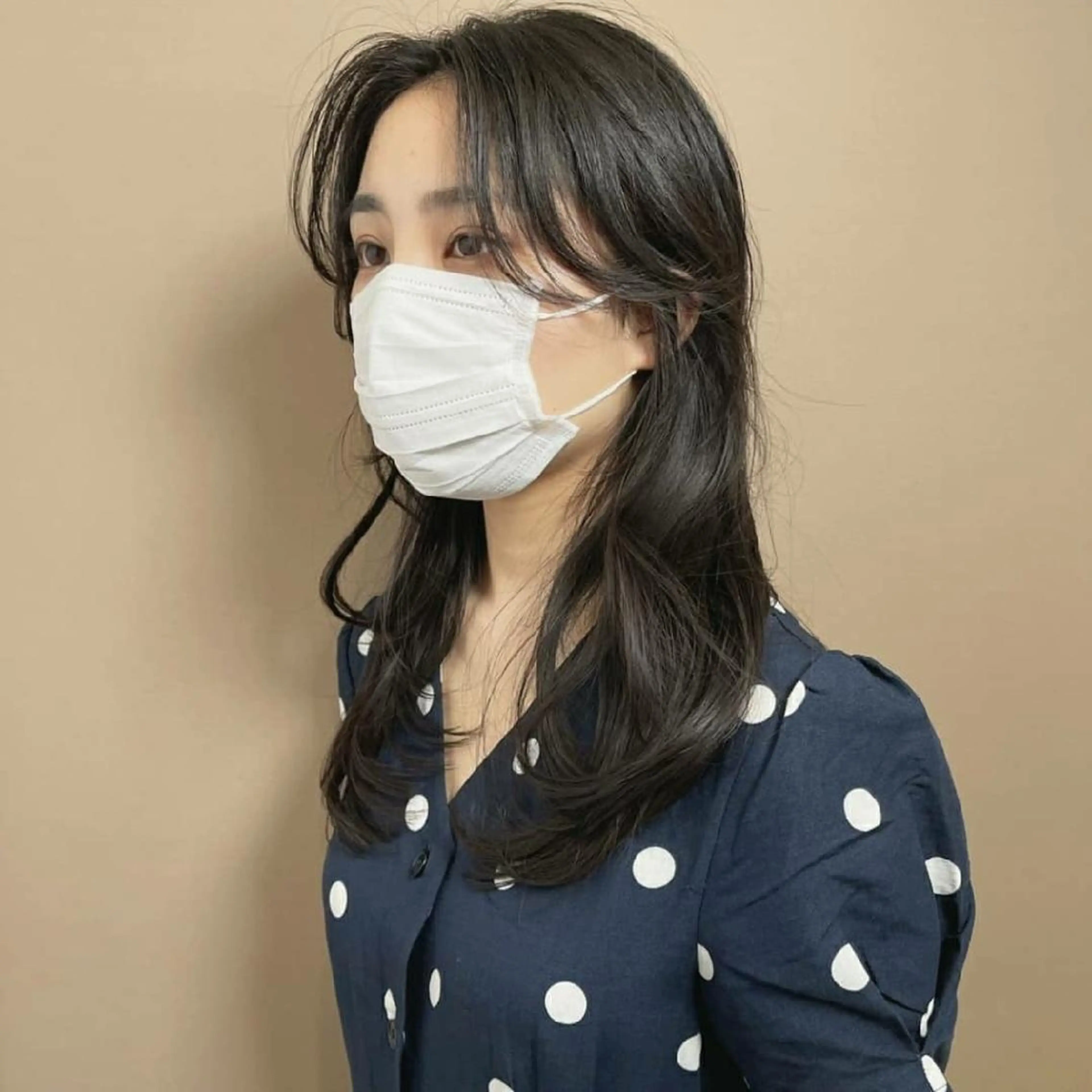 [学生限定U24]韓国レイヤーカット+カラー+オーダーメイドトリートメント#ブルーブラックの写真