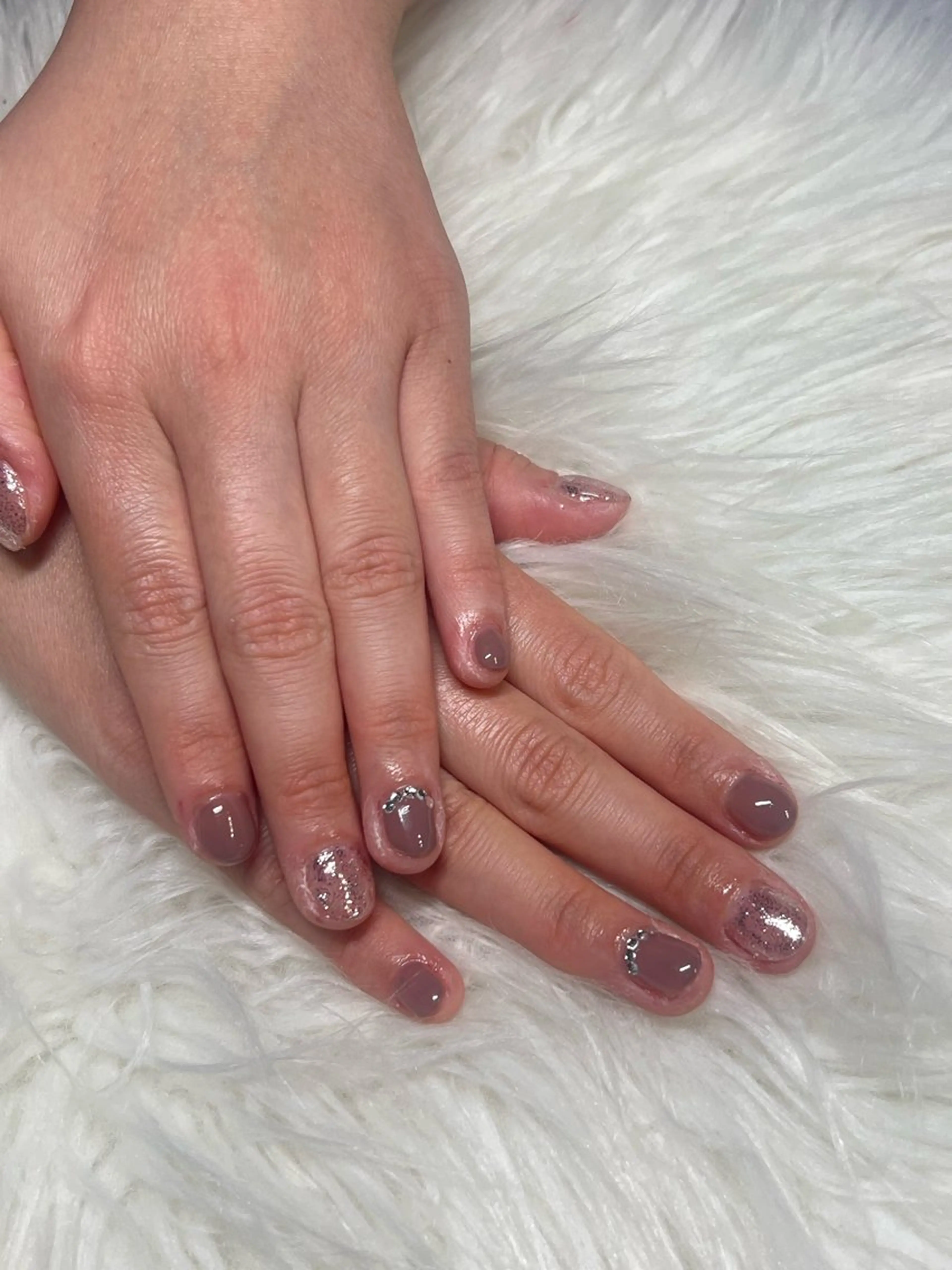 ネイル ラメ(グリッター) ワンカラーネイル ハンドネイル IROHA NAIL 聖奈のネイルデザイン