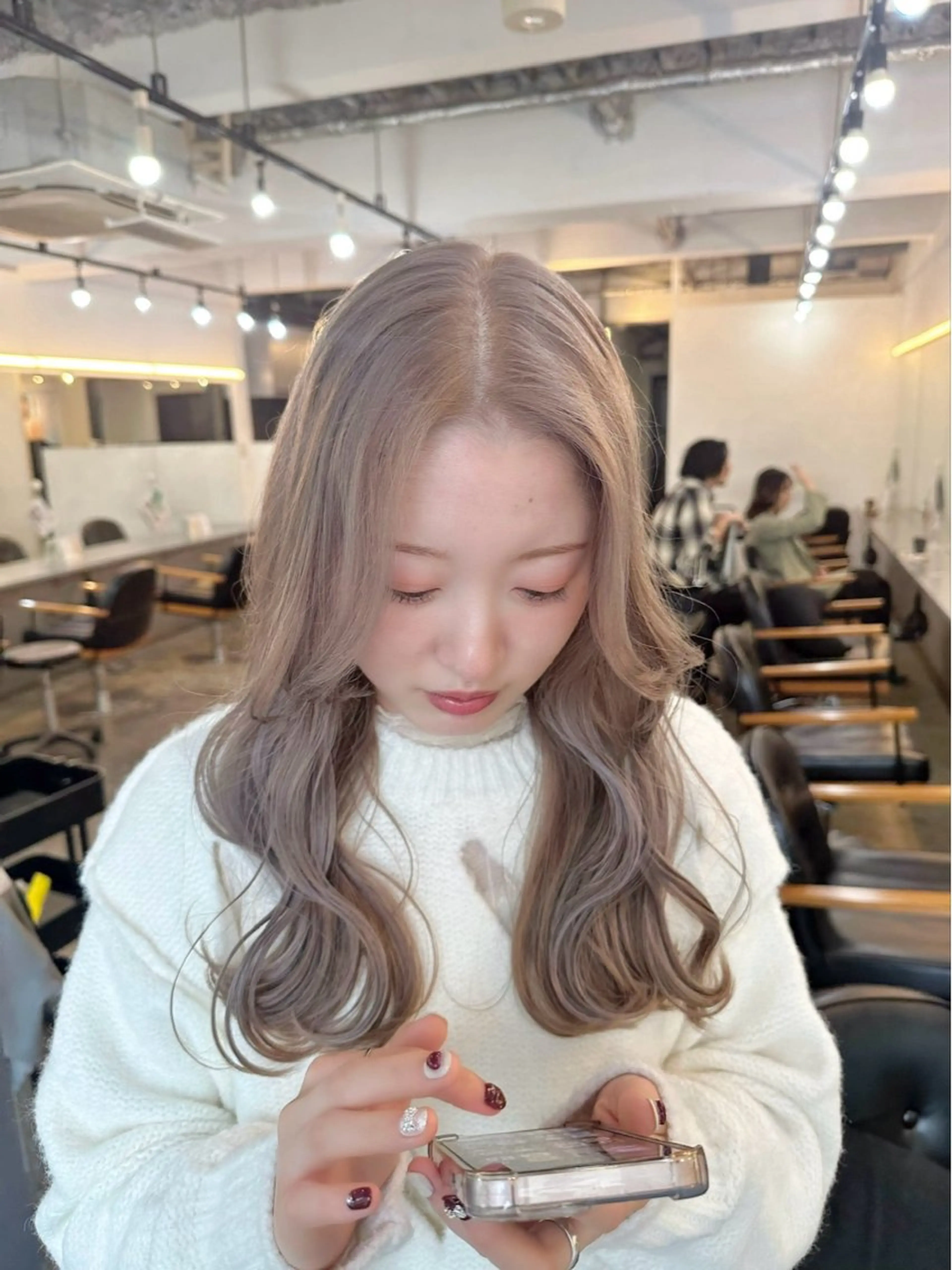 セミロング ヘアカラー ボブ/ぱつっとボブ/ 谷口 海星のヘアスタイル