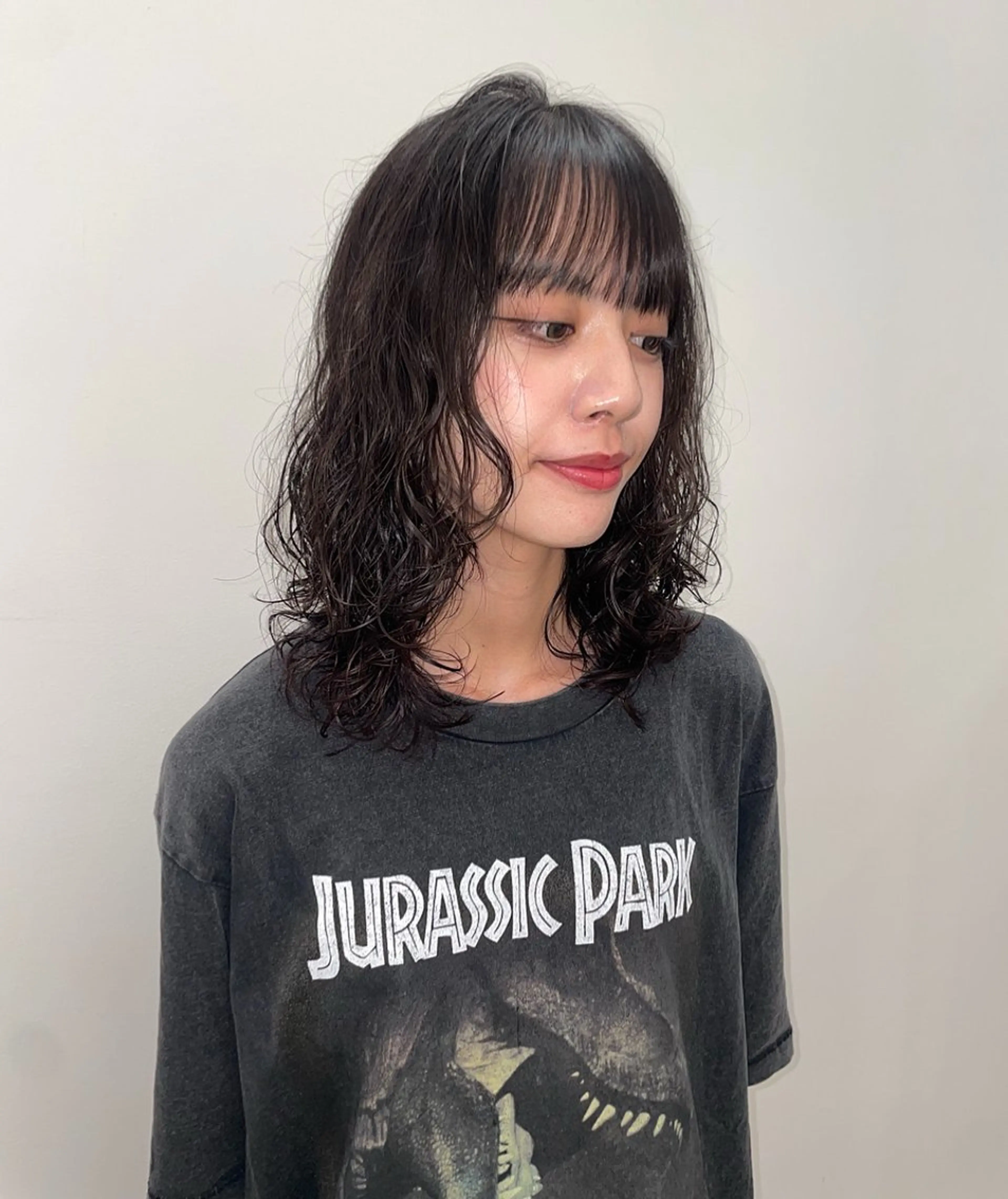 セミロング パーマ セミロングパーマ ミユ/レイヤー/ カットモデル/名東区のヘアスタイル